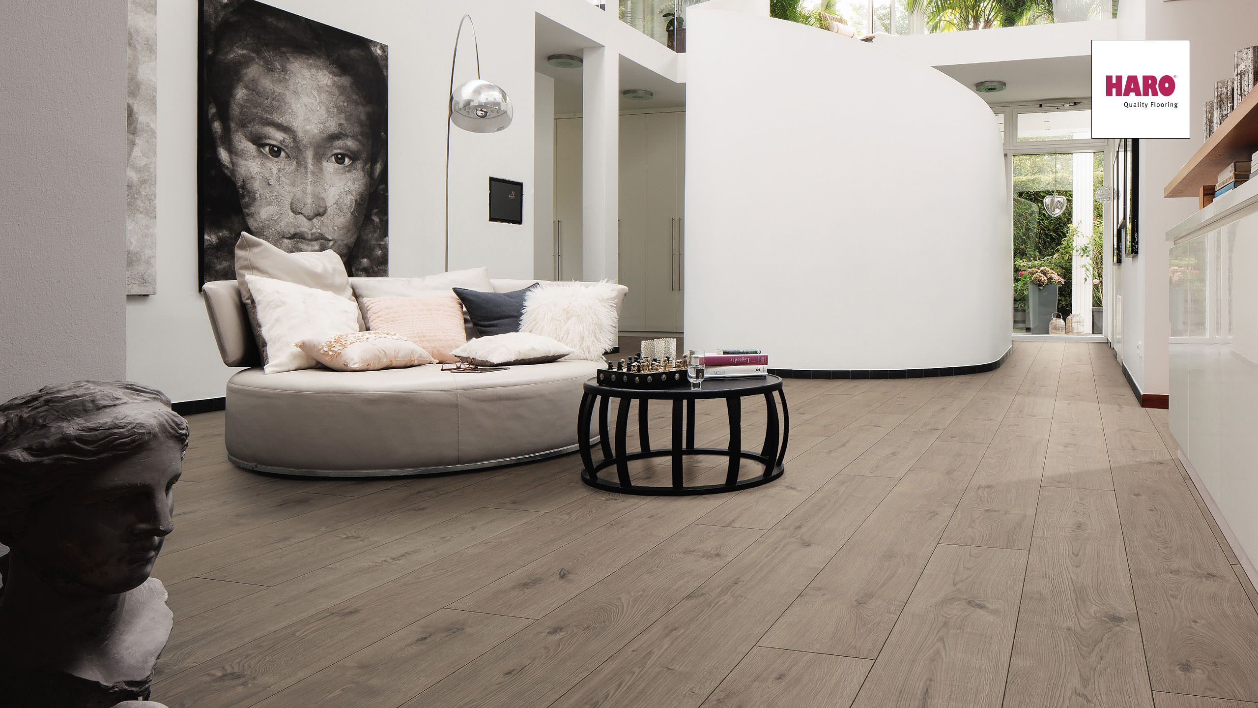 HARO Laminat Eiche Portland grau authentic Landhausdiele 4V | Tritty 100 Gran Via | 2.Wahl | 39 m²-4018427376598