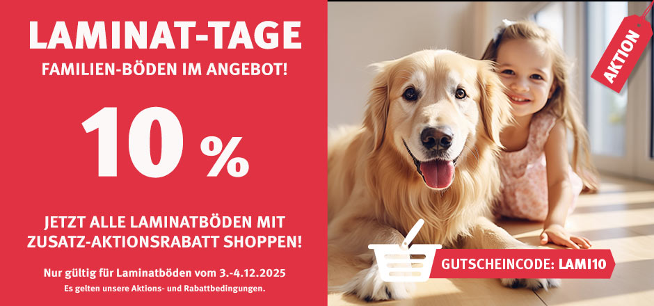 Aktion Laminatböden mit 10% Rabatt
