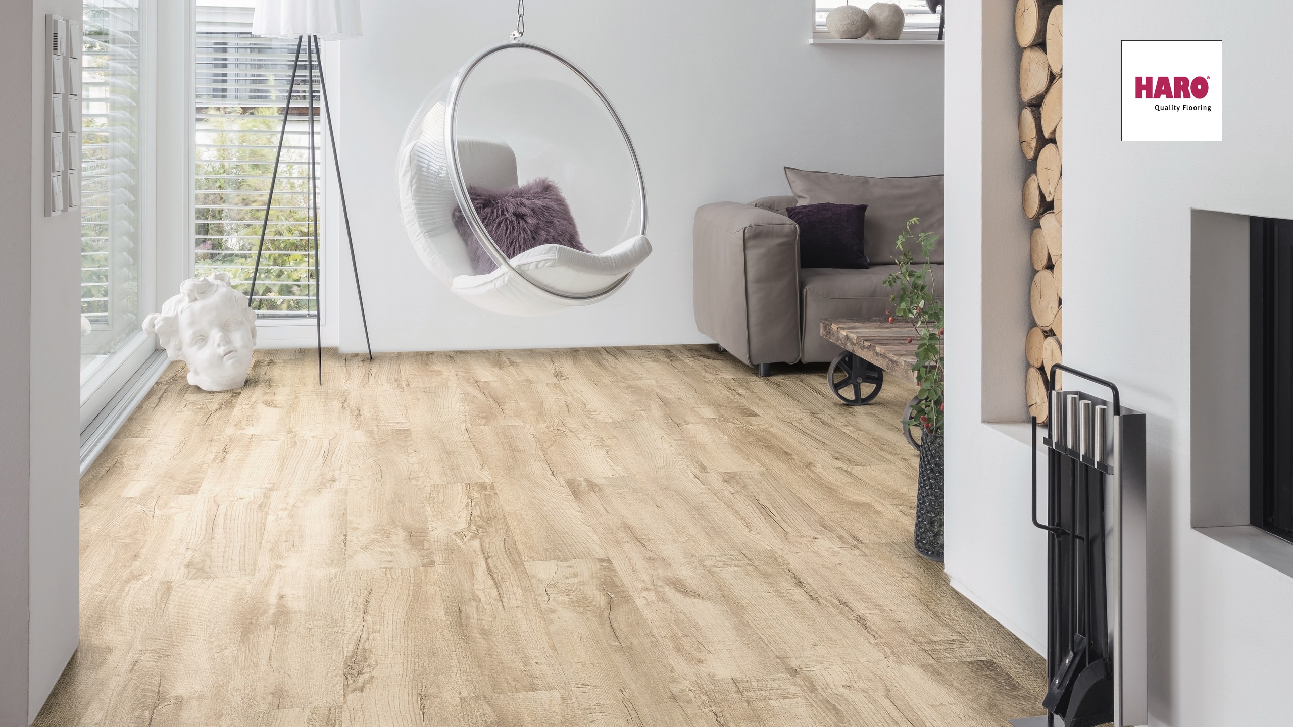 HARO Korkboden Arteo XL 4V Shabby Oak weiß Permadur | Corkett | 2. Wahl | 7 m²-4018427427238