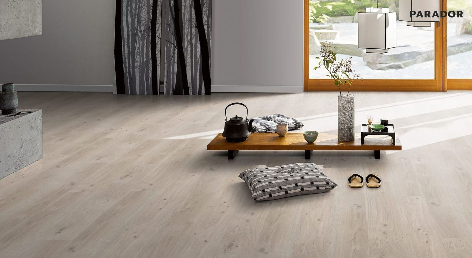 PARADOR Laminat Eiche Natur Grau Landhausdiele Gebürstete Struktur | Eco Balance-4014809141198