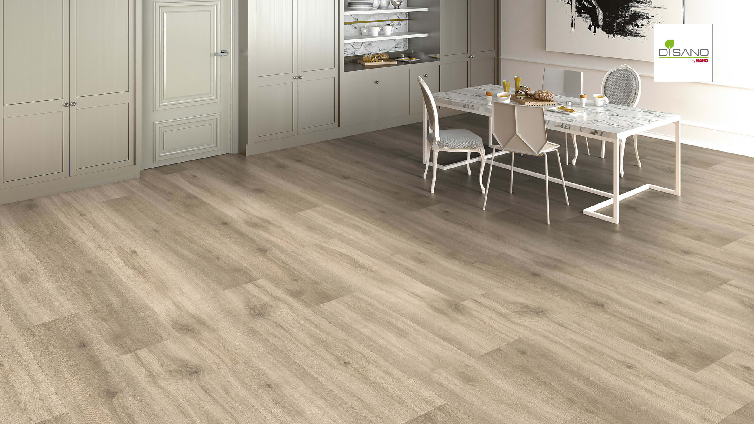 HARO Designboden 4VM Eiche Provence creme strukturiert | DISANO Saphir | 2. Wahl | 32 m²-4018427456160
