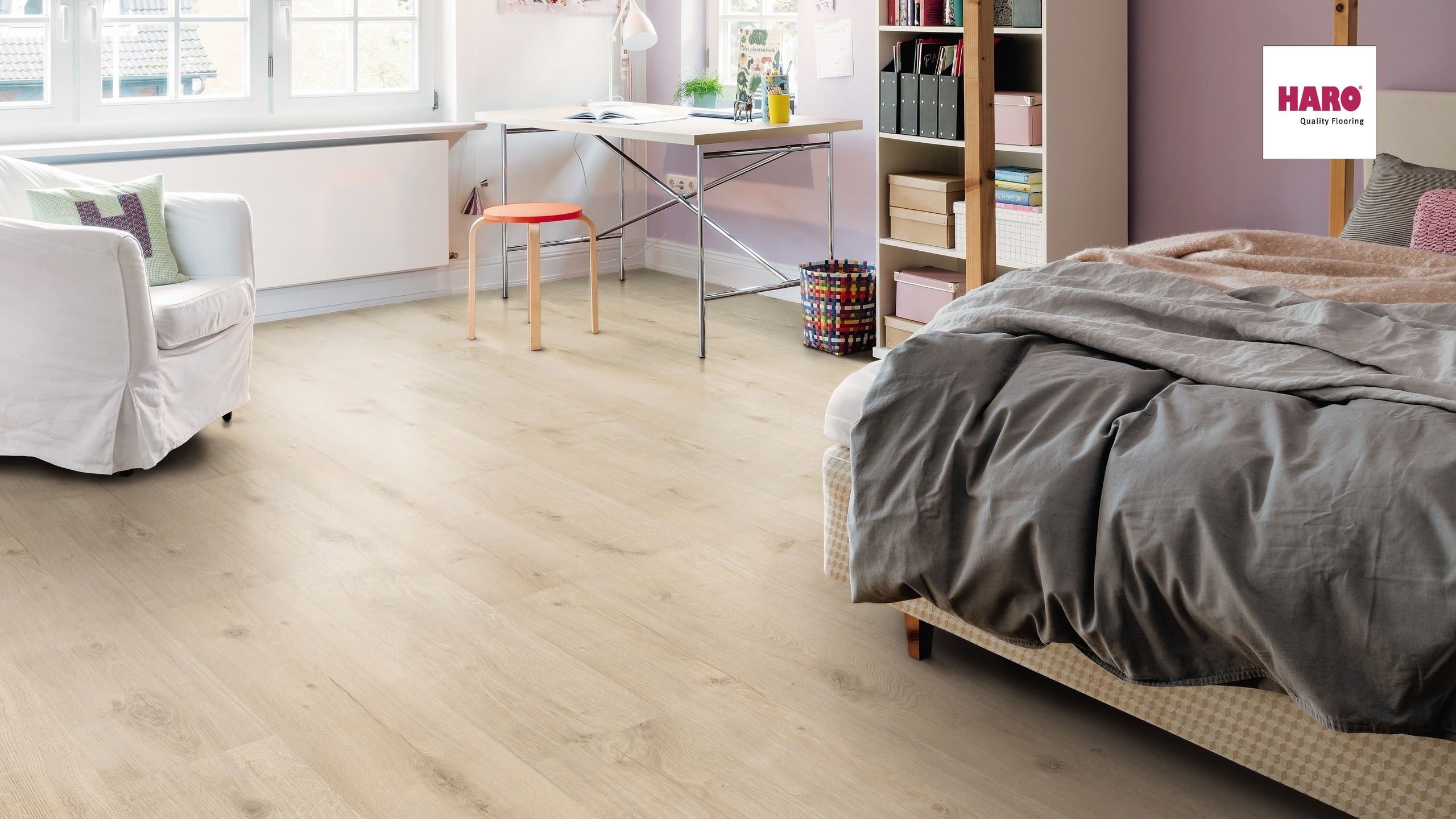 HARO Laminat Eiche Siena samtweiß soft matt Landhausdiele | Sonderedition NKL 31 | 2. Wahl-4018427516130