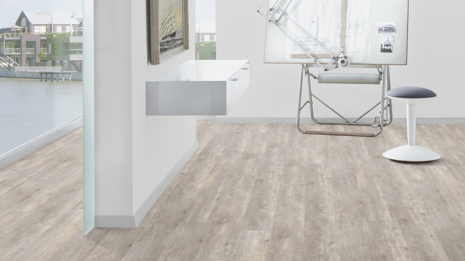 TER HÜRNE Vinylboden Pinie Malmö grau Landhausdiele I01 | Straight Choice-4012853110849