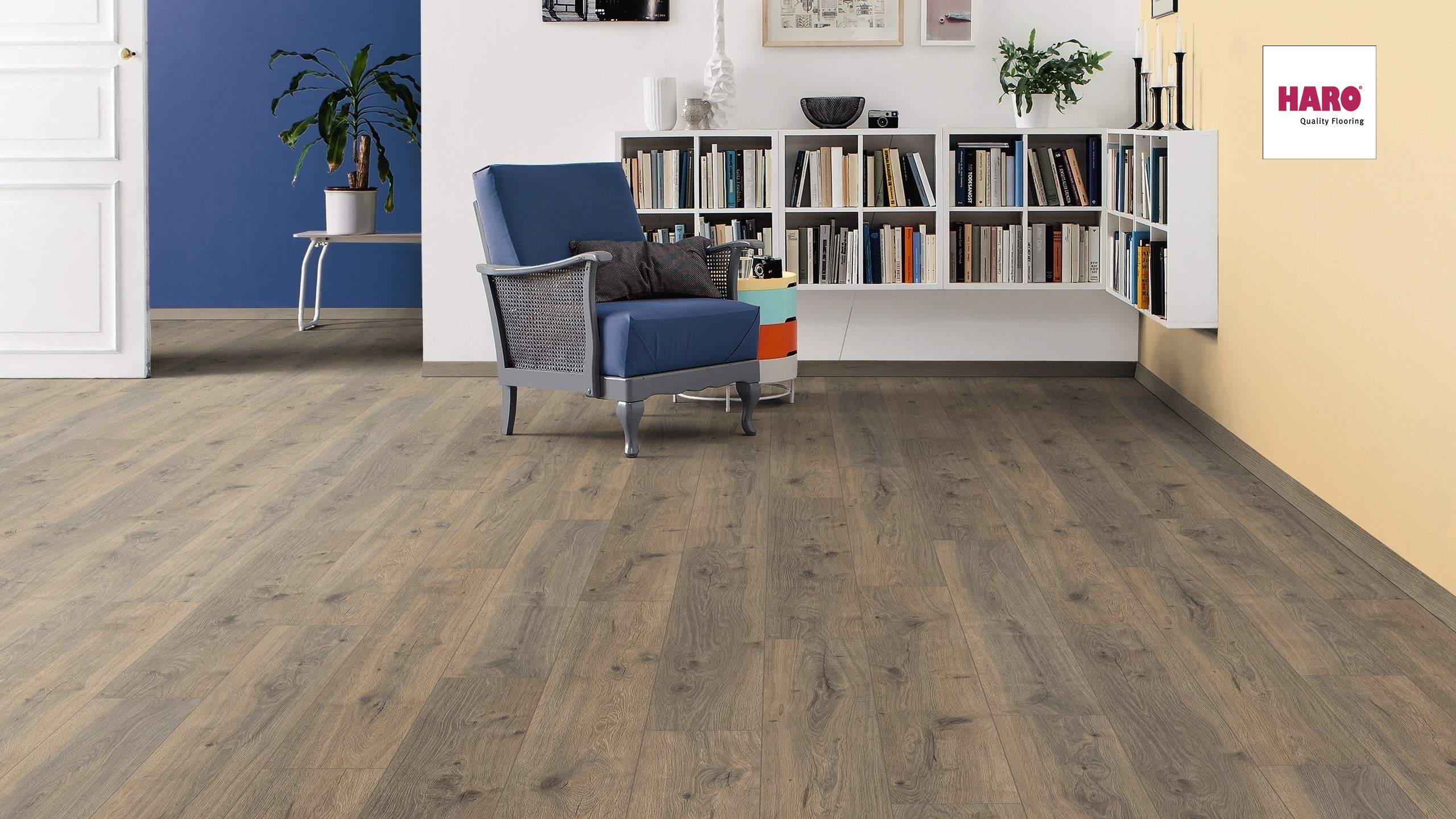 HARO Laminat Eiche Corona strukturiert matt Landhausdiele 4V | Tritty 90 | 2. Wahl | 33 m²-4018427447878