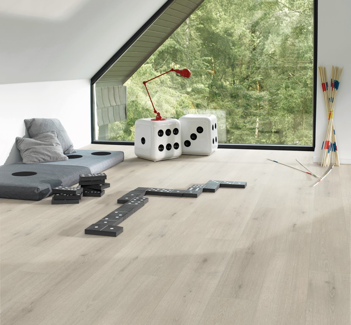 PARADOR Designboden Eiche Urban weiß gekälkt Landhausdiele 4-seitige Fase | Modular ONE-4014809192237