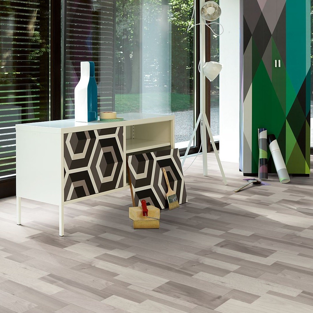 PARADOR Laminat Eiche Mix lichtgrau Seidenmatte Struktur | Classic 1050-4014809150473