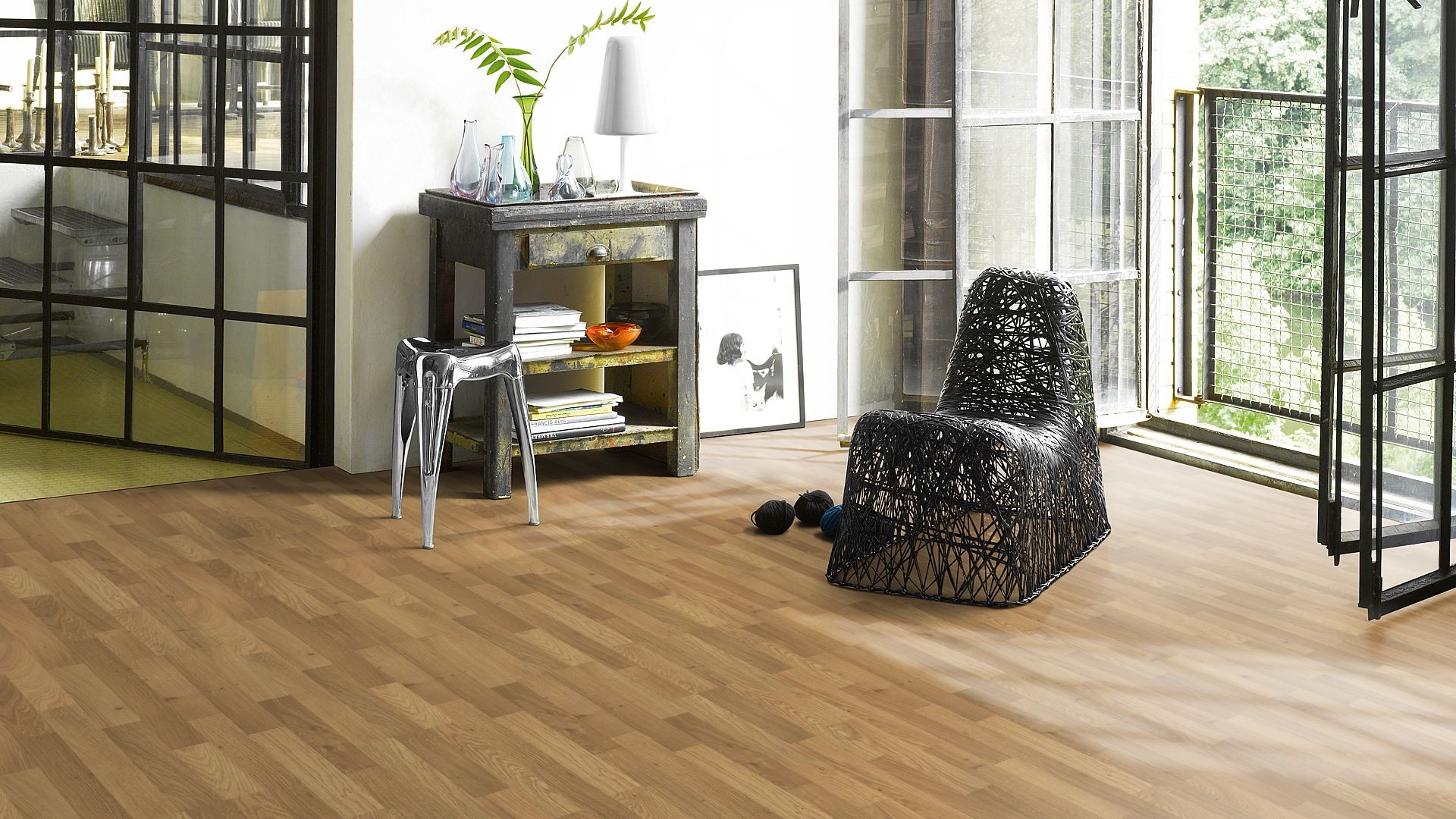 PARADOR Laminat Eiche natur Schiffsboden 3-Stab Realstruktur | Euro Click-4014809168812