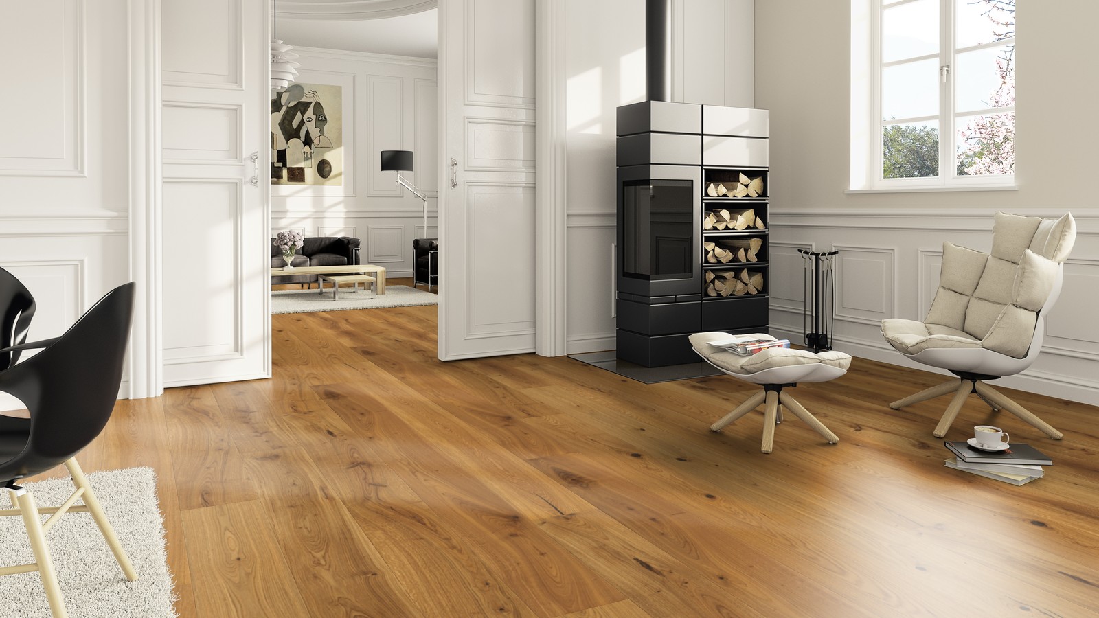 PARADOR Parkett Eiche lebhaft Landhausdiele 4-seitige V-Fuge unbehandelt | Sonderedition-#