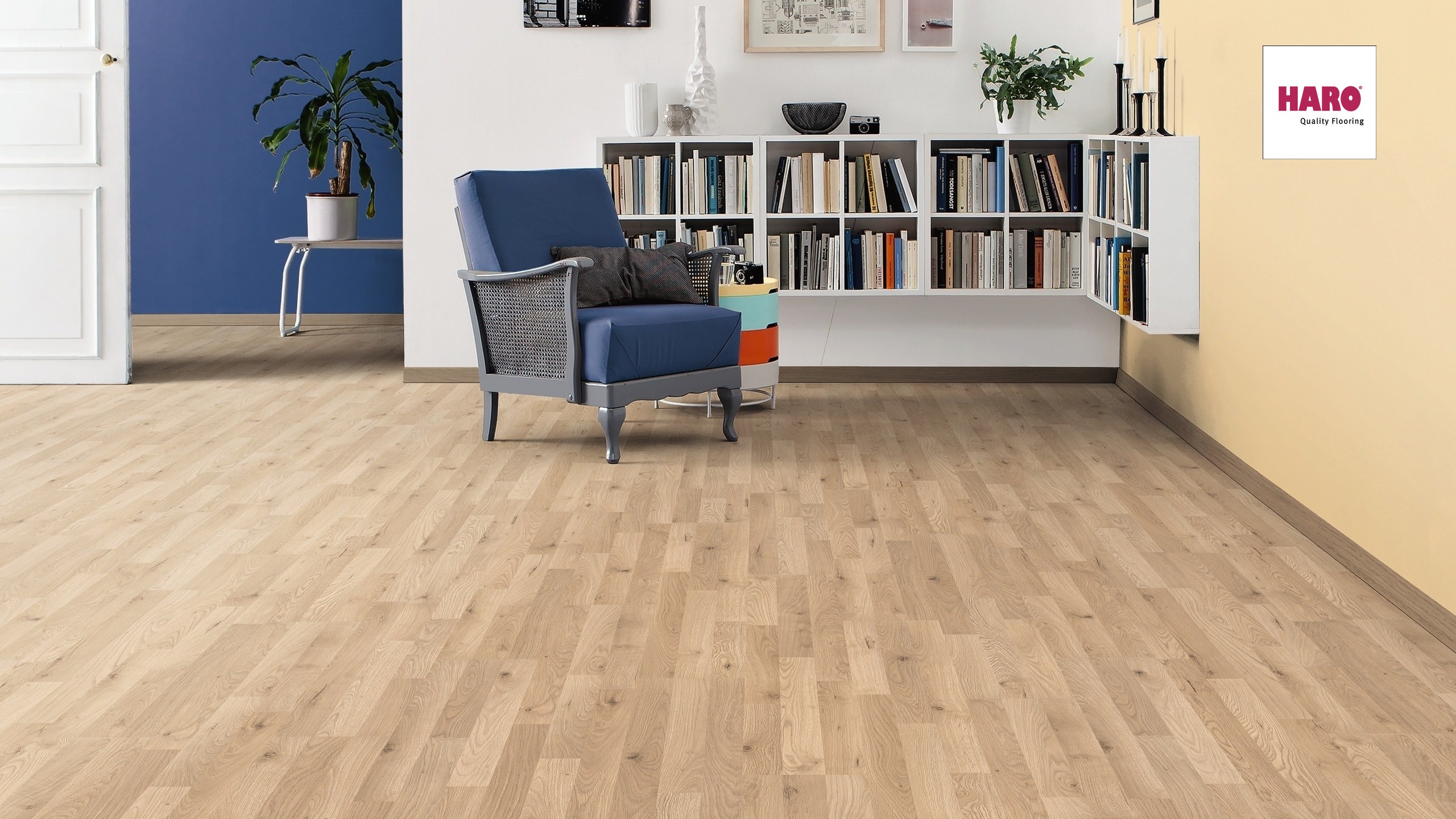 HARO Laminat Steineiche authentic matt Schiffsboden 3-Stab | Tritty 90 | 2. Wahl-4018427448325