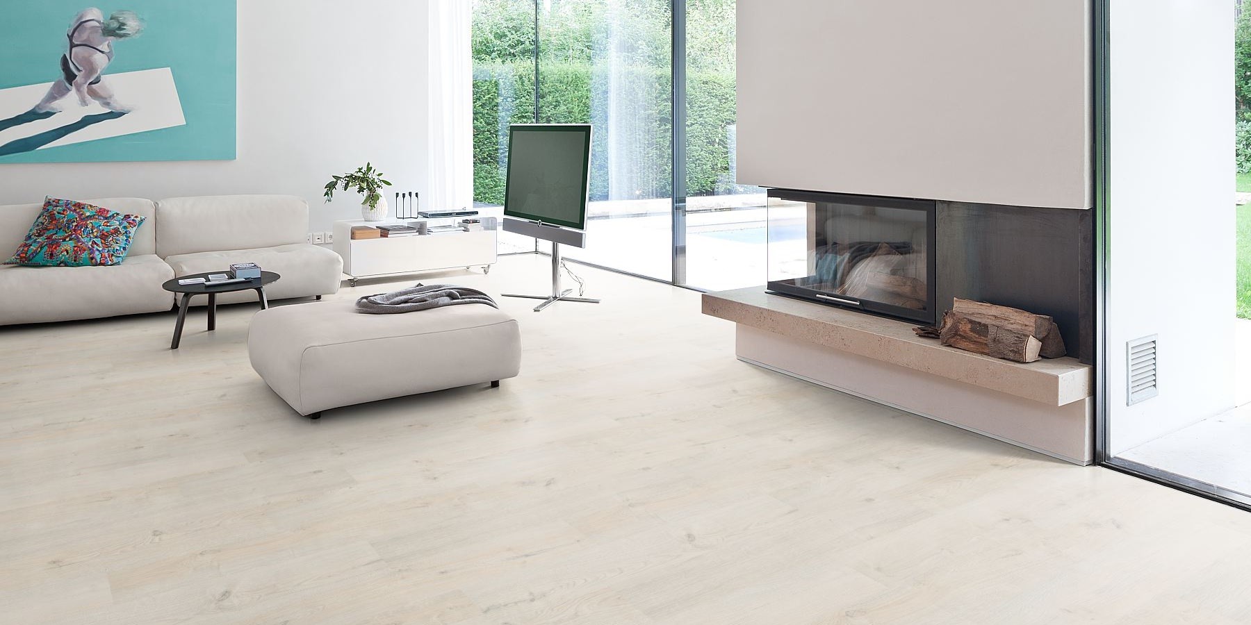 HARO Laminat Eiche Portland weiss Landhausdiele 4V | Tritty 100 | 2.Wahl | 34 m²-4018427376987