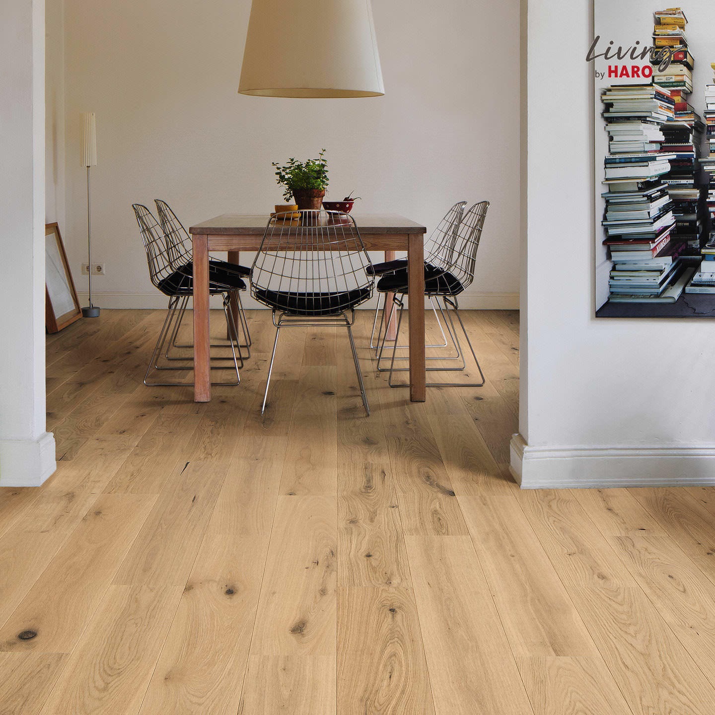 HARO Parkett Eiche weiß strukturiert Landhausdiele 2V Öl‐Wachs-Finish | Living 2500-4018427367732