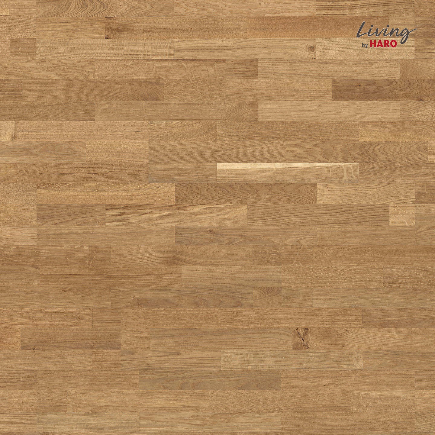HARO Parkett Eiche rustikal strukturiert Schiffsboden 3-Stab Öl‐Wachs-Finish | Living 2500 | 35 m²-4018427338909