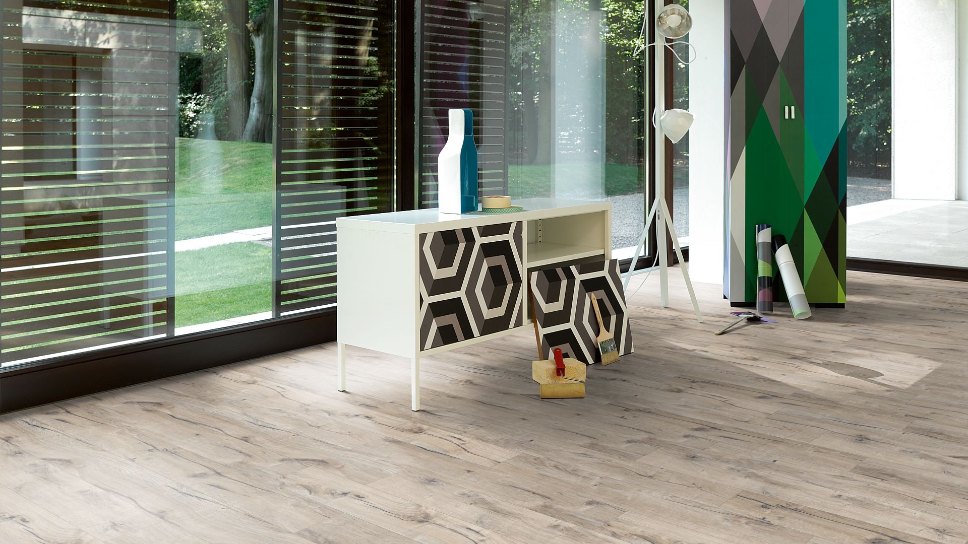 PARADOR Laminat Eiche Century geseift Vinatgestruktur 2-seitige Mini-V-Fuge | Trendtime 1 | 21 m²-4014809150336