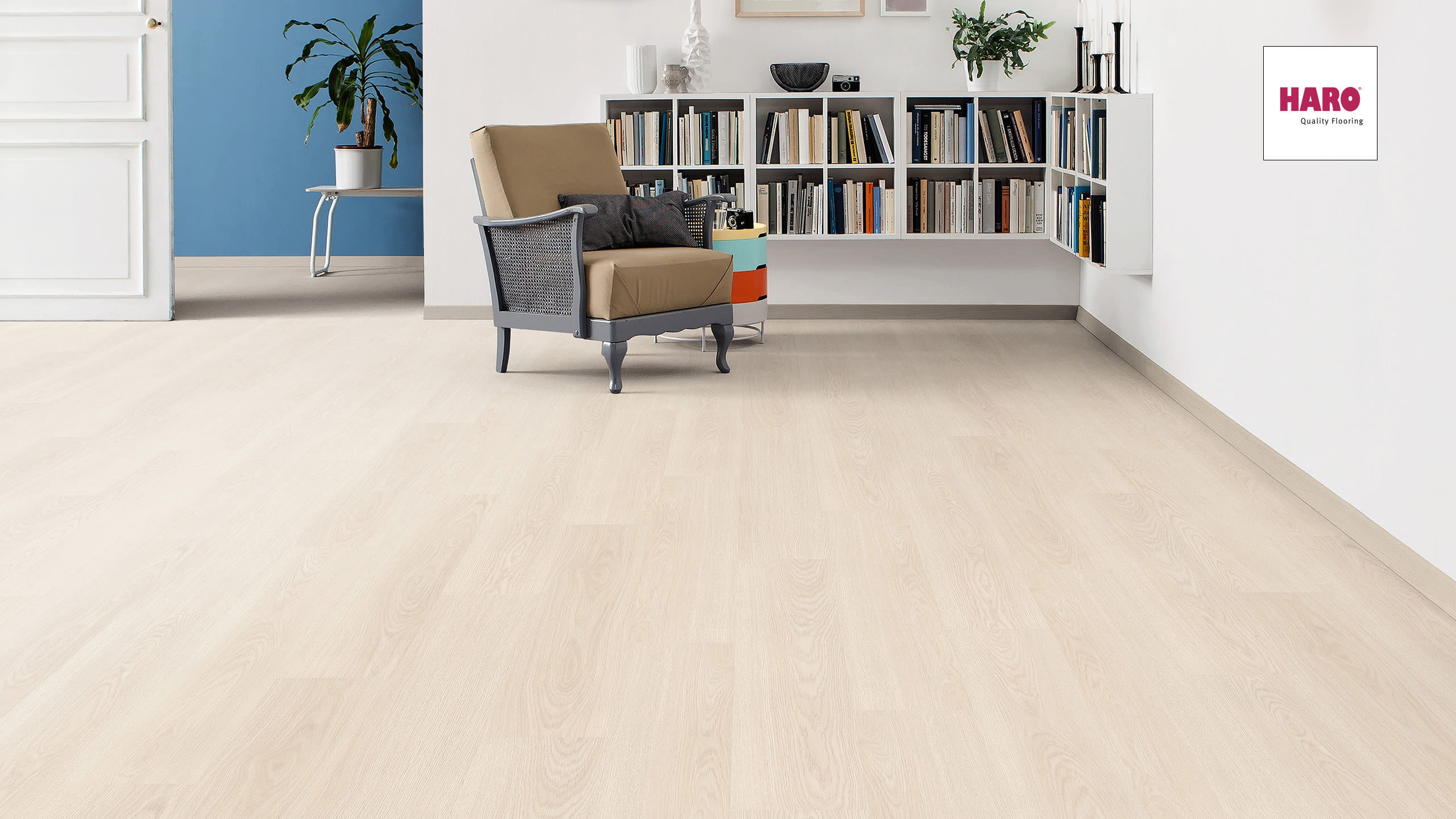 HARO Laminat Eiche edelweiß authentic Landhausdiele | Tritty 100 | 2.Wahl | 15,5 m²-4018427310561