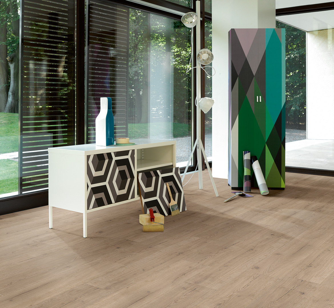 PARADOR Klebe-Vinylboden Eiche Infinity grau Landhausdiele Lebhafte Struktur | Basic 2.0 | 22,5 m²-4014809192442