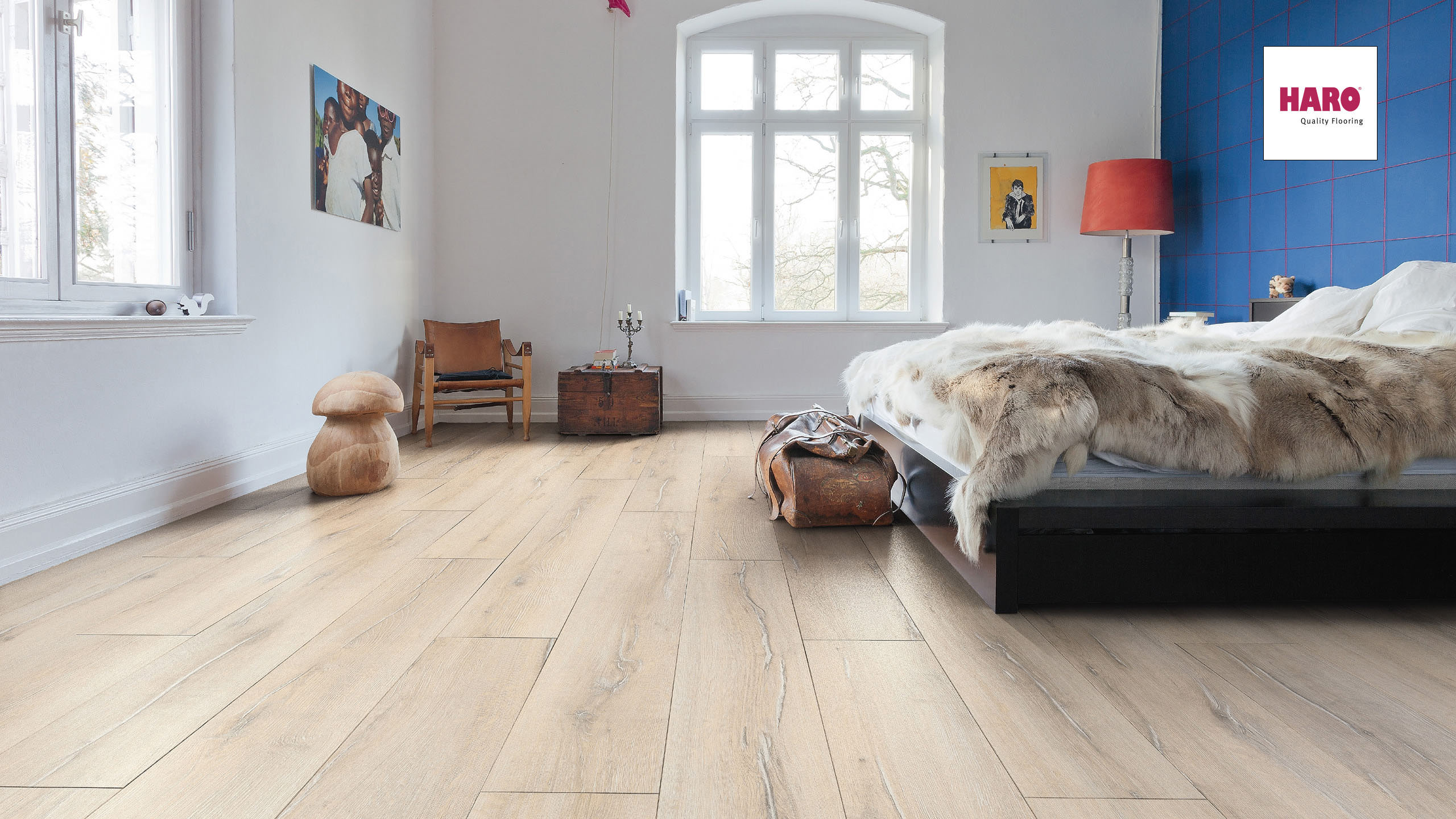 HARO Laminat Skandinavische Eiche Landhausdiele 4V | Tritty 90 | 2.Wahl | 24 m²-4018427400101
