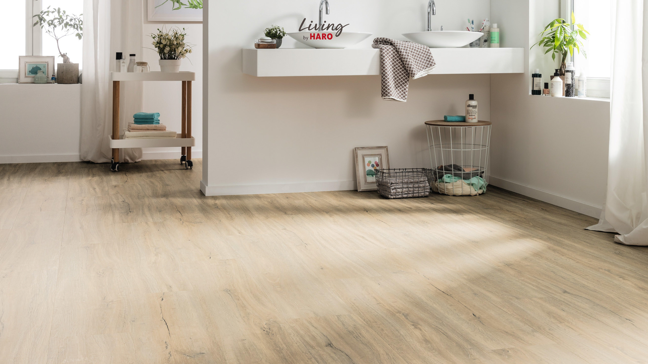HARO Living Designboden Eiche Como strukturiert Landhausdiele 4VM | HydroStar | 25 m²-4018427419134
