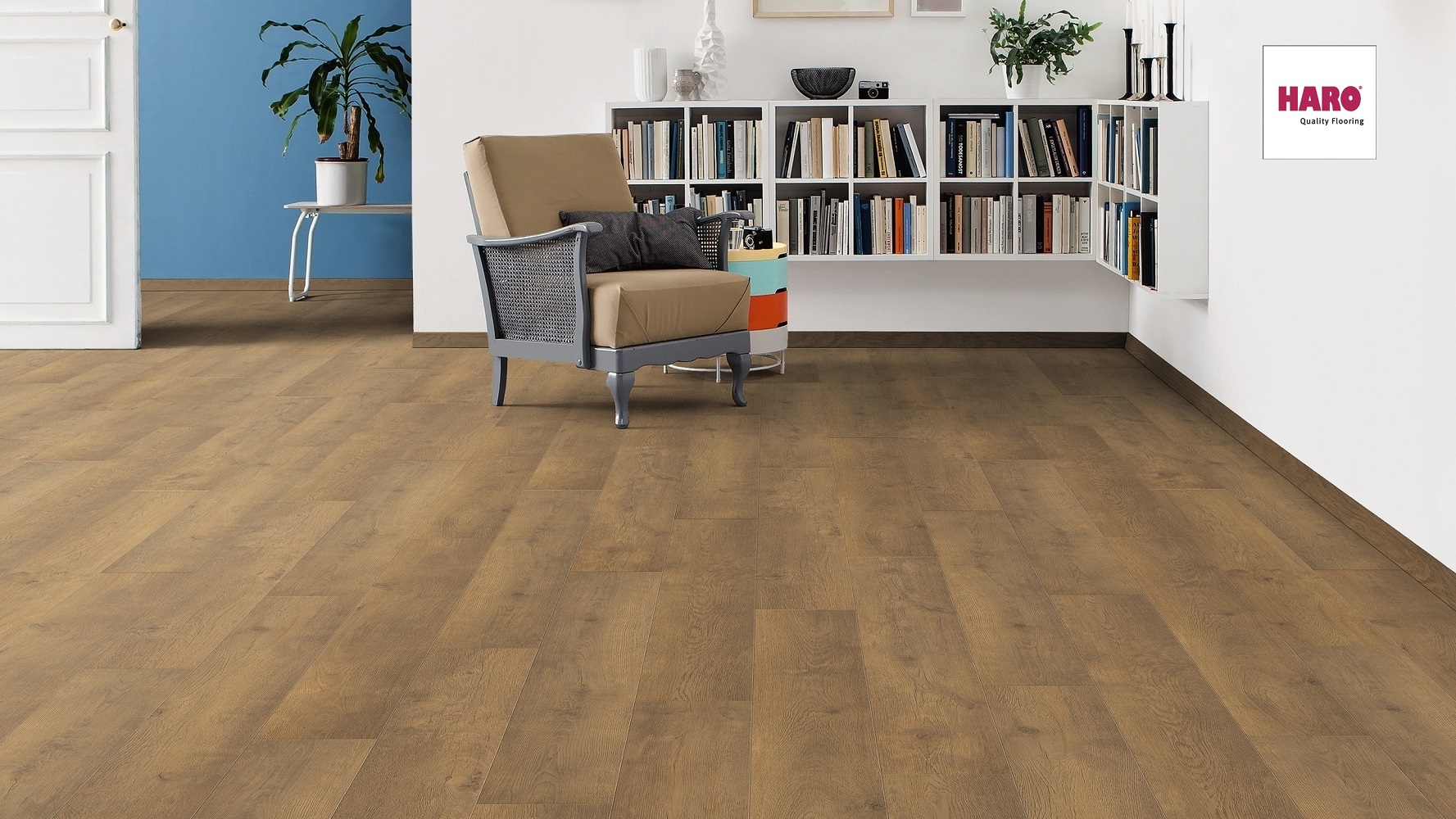 HARO Laminat Eiche Bergamo natur Landhausdiele 4V | Tritty 100 Gran Via | 2. Wahl | 20 m²-4018427446550