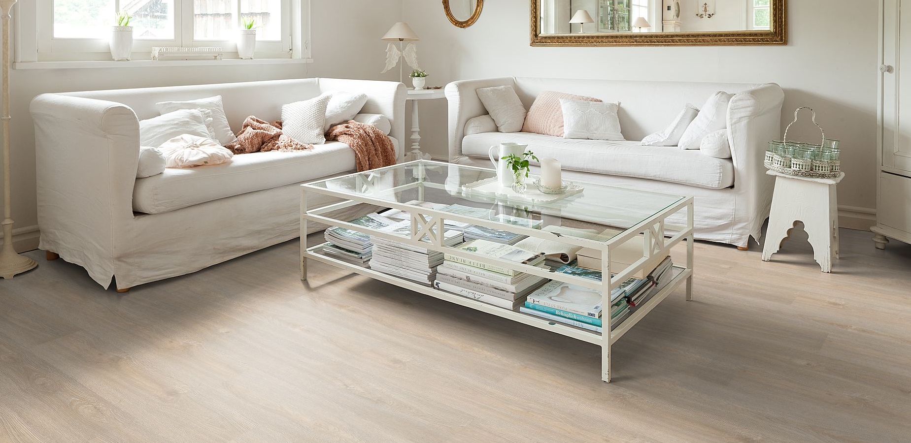 HARO Designboden Kalkeiche hell Landhausdiele 4-seitige V-Fase | Living | 16 m²-4018427386375 guenstig bei bodenverkauf.de kaufen HARO Designboden Kalkeiche hell Landhausdiele 4-seitige V-Fase | Living | 16 m²-4018427386375