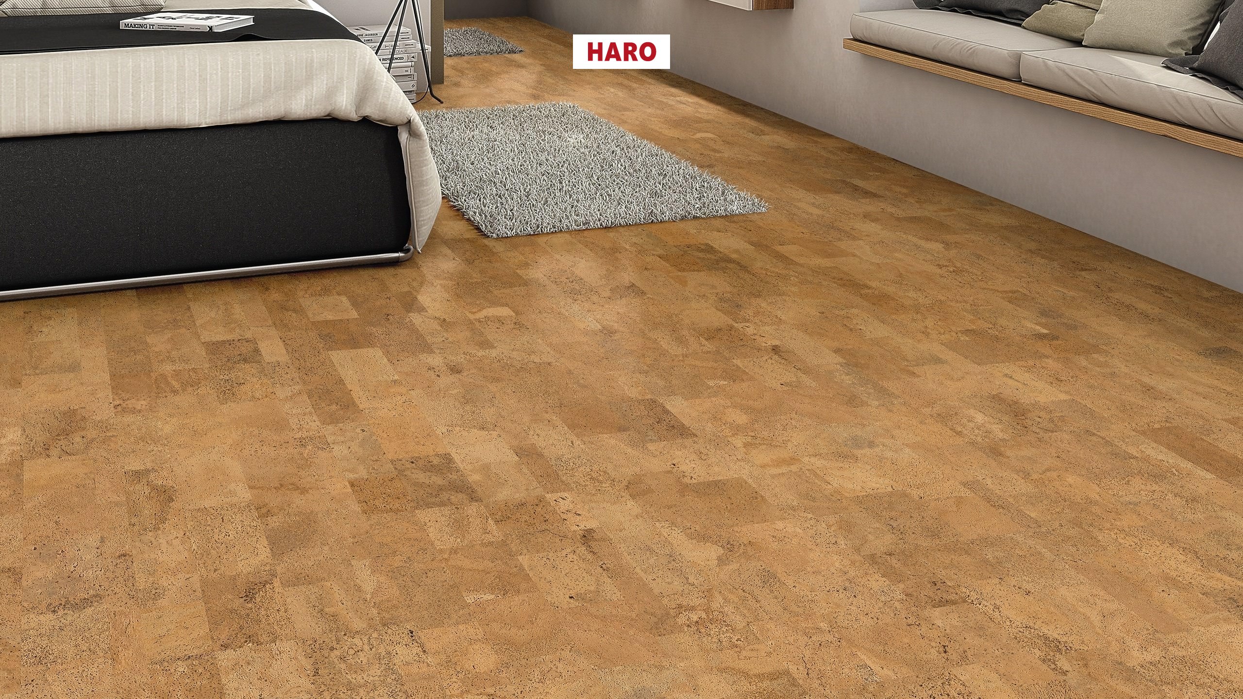 HARO Korkboden Ronda natur permaDur Top Connect | Corkett | 2. Wahl | 34 m²-B-4018427467326