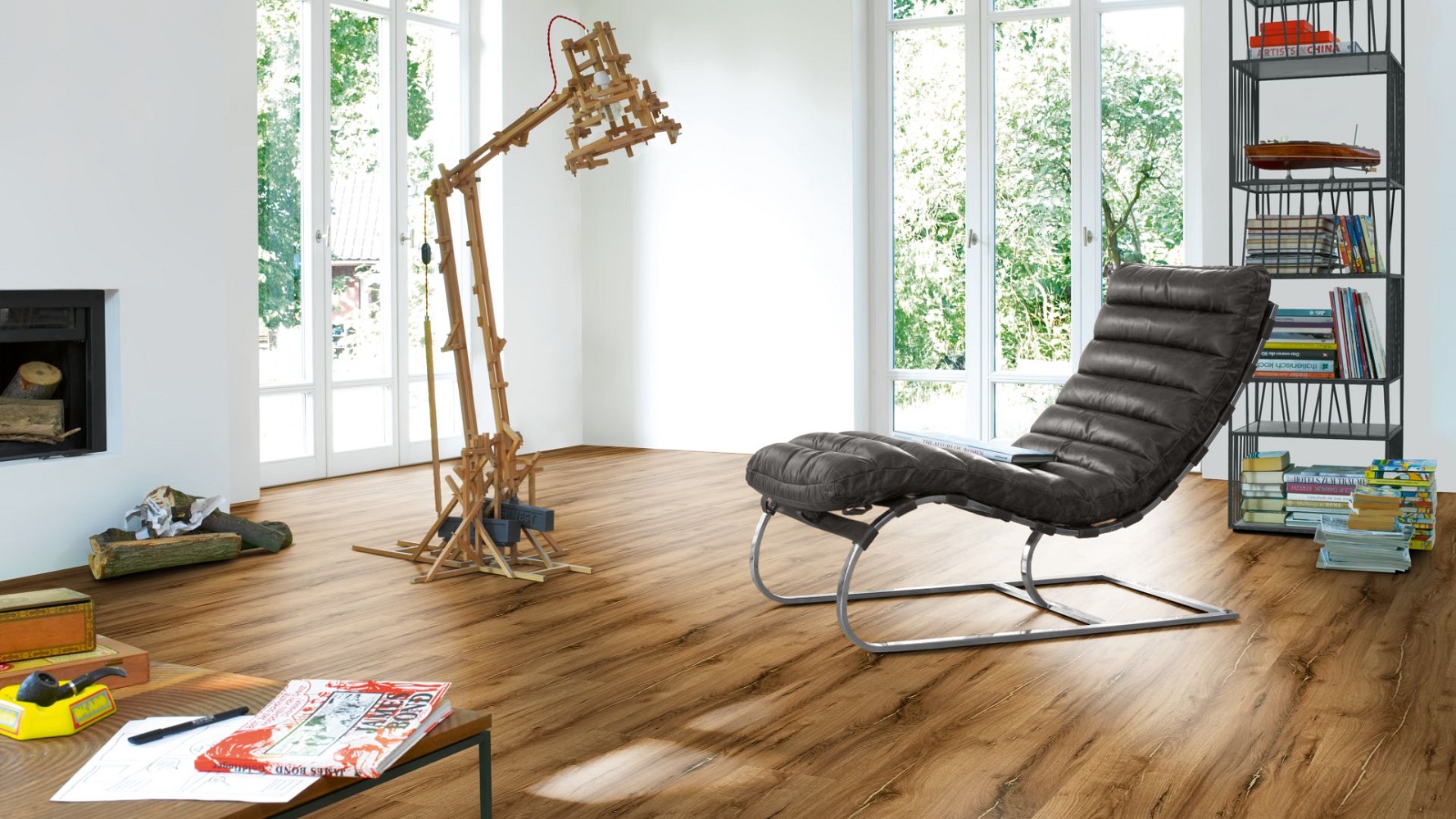 PARADOR Laminat Eiche Artdeco vanille Landhausdiele 4-seitige V-Fuge | Classic 1050 | 39,5 m²-4014809161820