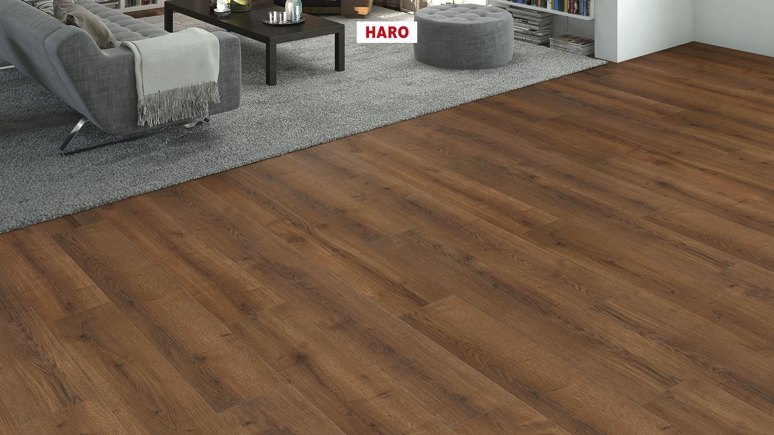 HARO Laminat Eiche Bari bernstein authentic Landhausdiele 4V | Tritty 90 | 2. Wahl | 21 m²-4018427516239