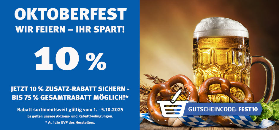 Aktion Oktoberfest mit 10% sortimentsweitem Rabatt