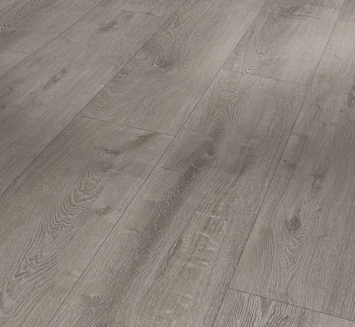 PARADOR Laminat Eiche lichtgrau Landhausdiele 4-seitige V-Fuge | Basic 600 XS | 9 m²-4014809170471