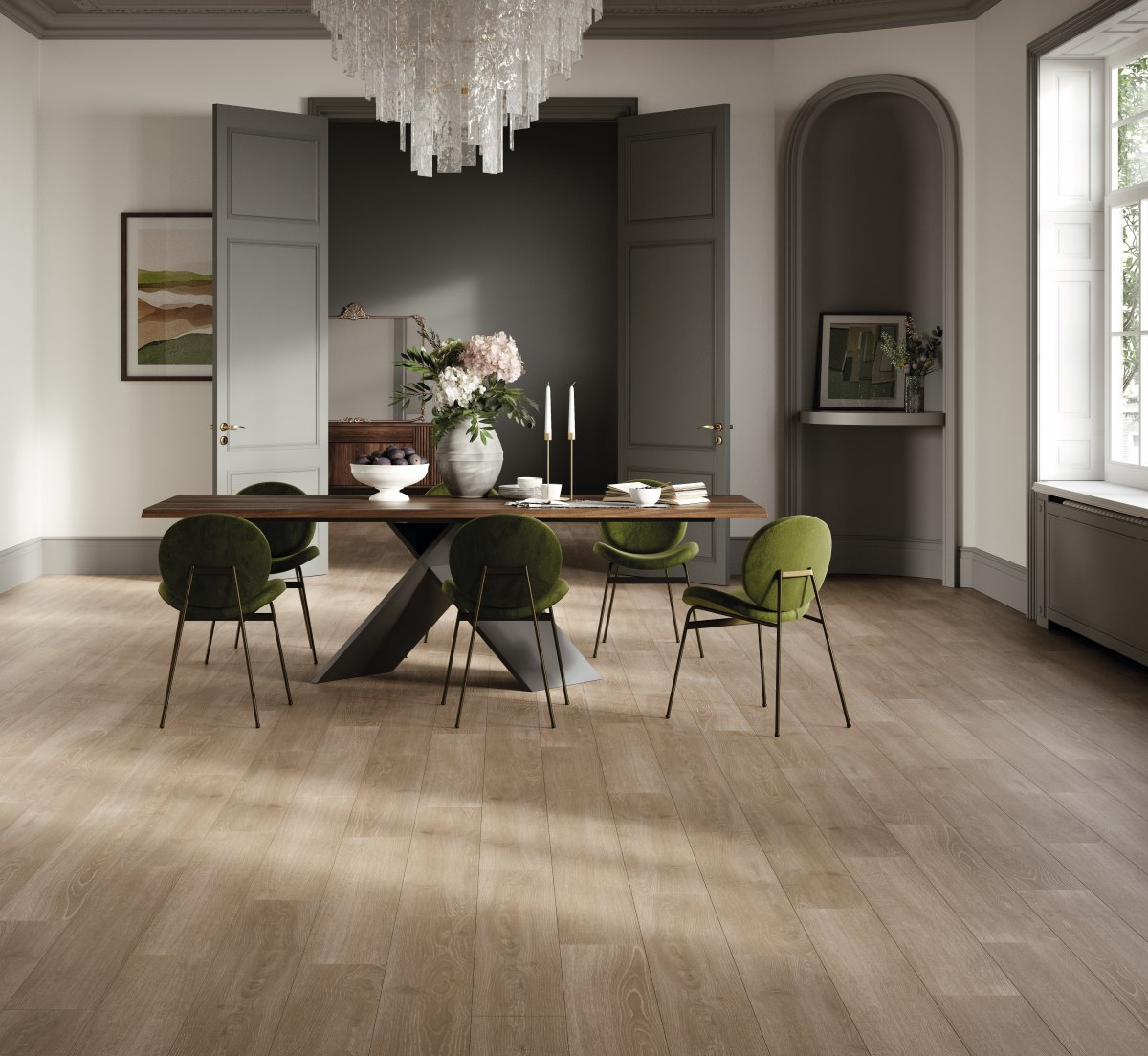 PARADOR Laminat Eiche Skyline perlgrau Landhausdiele Naturmattstruktur 4V | Classic 1050-4014809263838