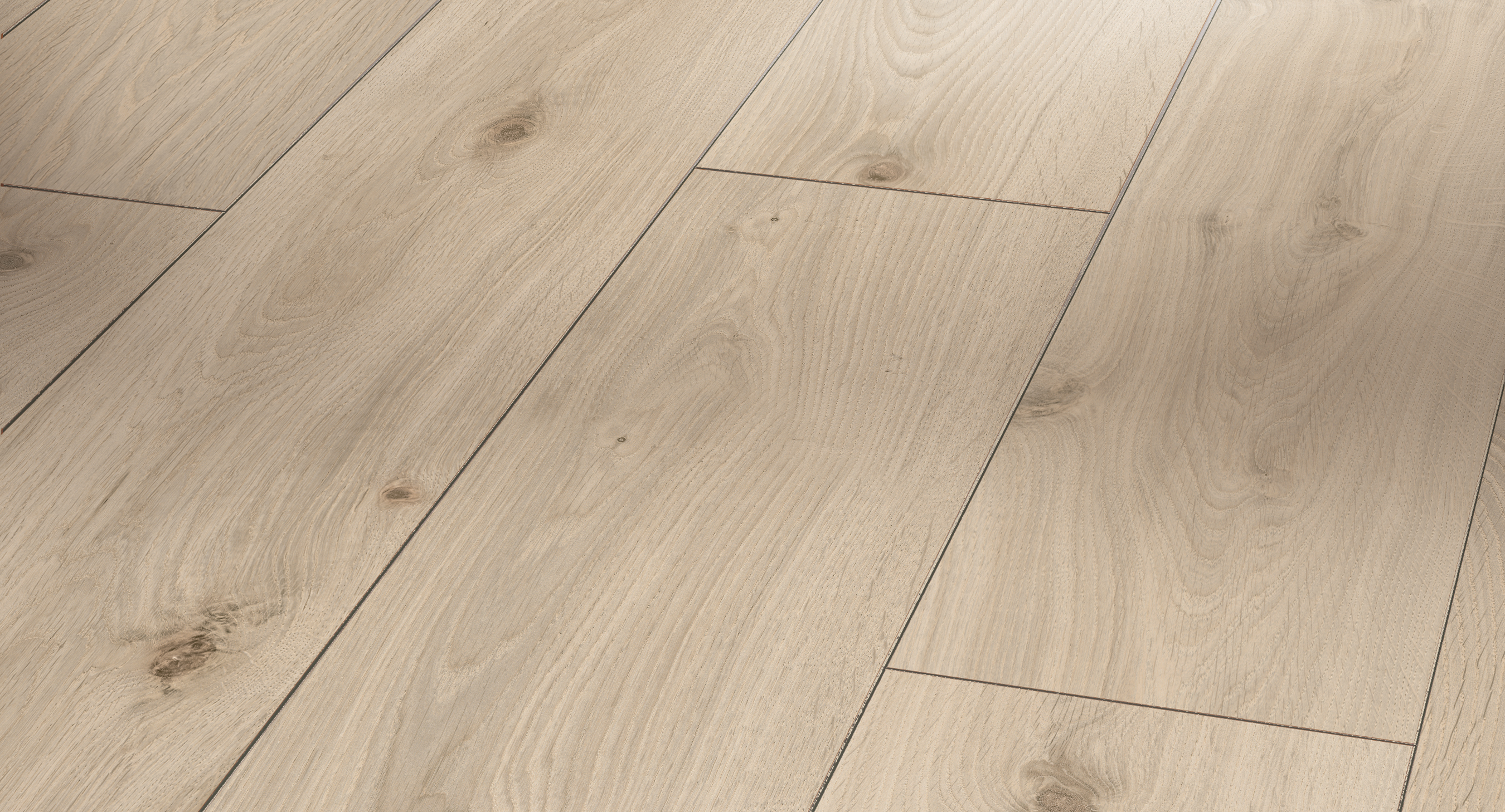 PARADOR Laminat Eiche gebleicht Landhausdiele 4-seitige V-Fuge | Classic 1050 | 26 m²-