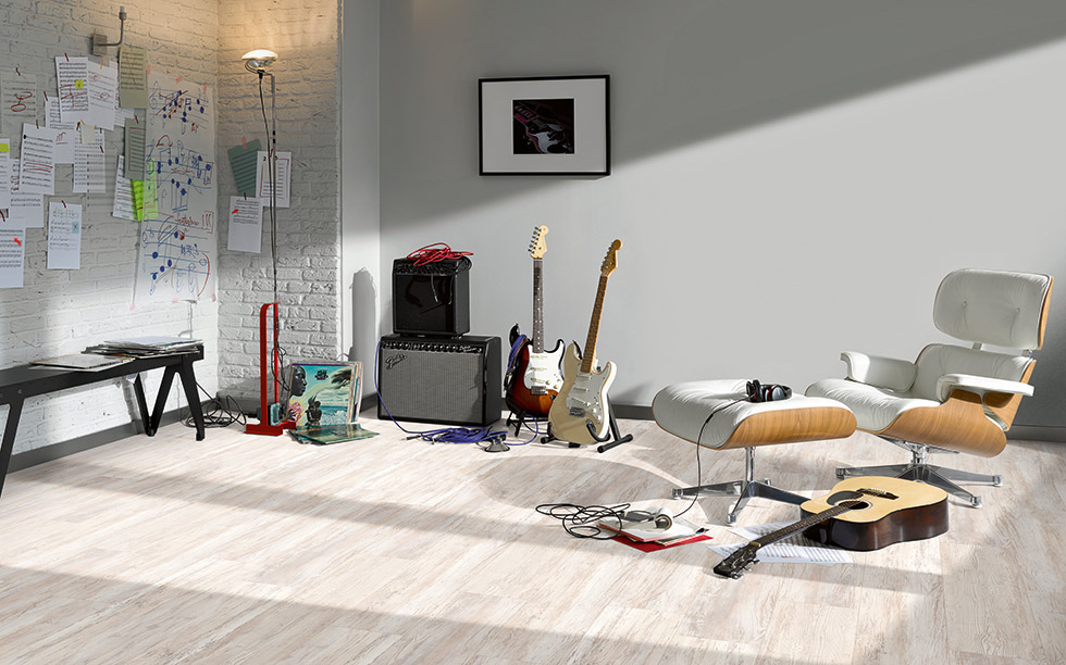 PARADOR Vinylboden Pinie skandinavisch weiß Landhausdiele Gebürstete Struktur | Basic 4.3-4014809170181