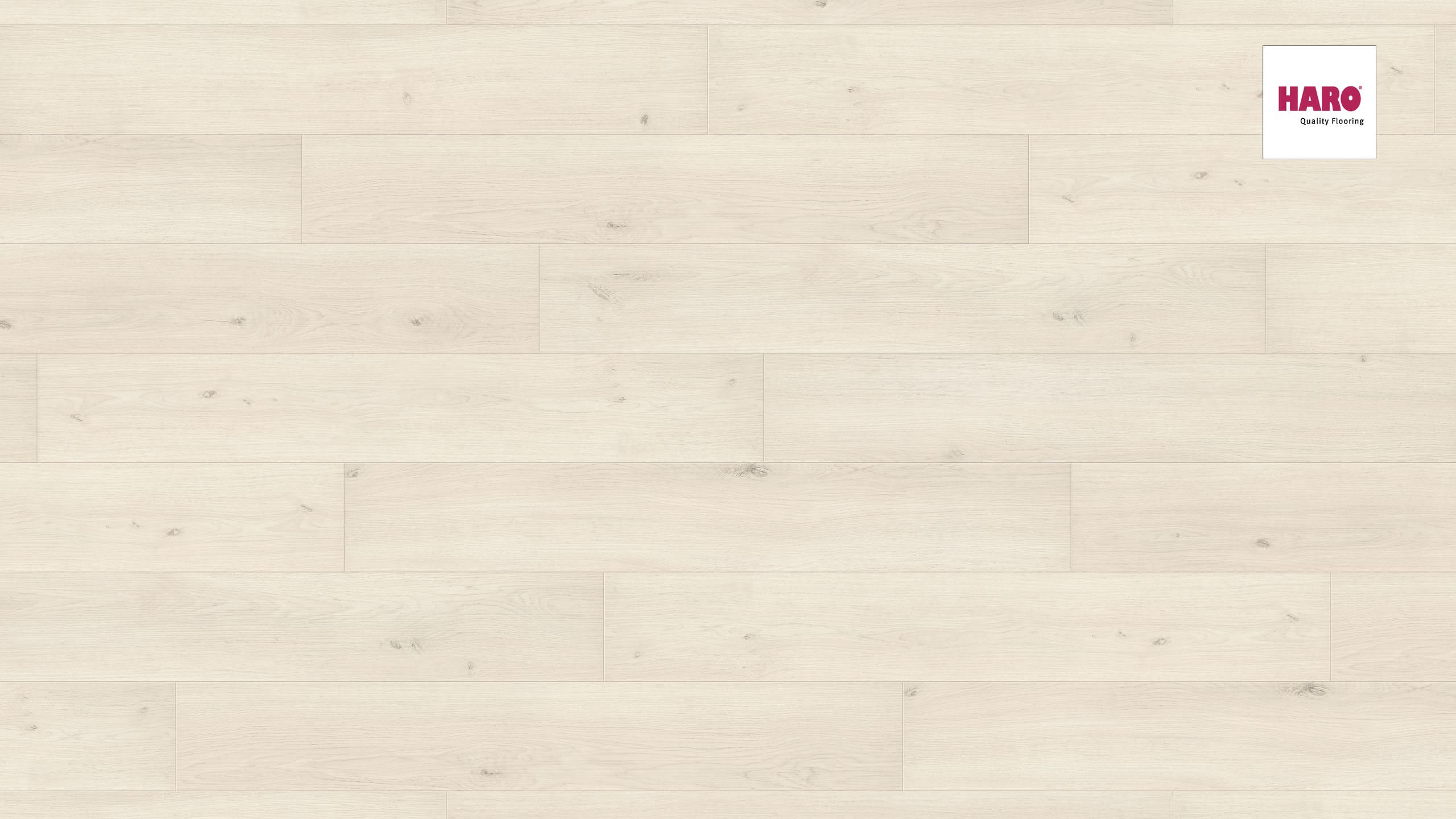 HARO Laminat Eiche Emilia weiß authentic soft Landhausdiele 4V | Tritty 100 | 2.Wahl | 30 m²-4018427447991