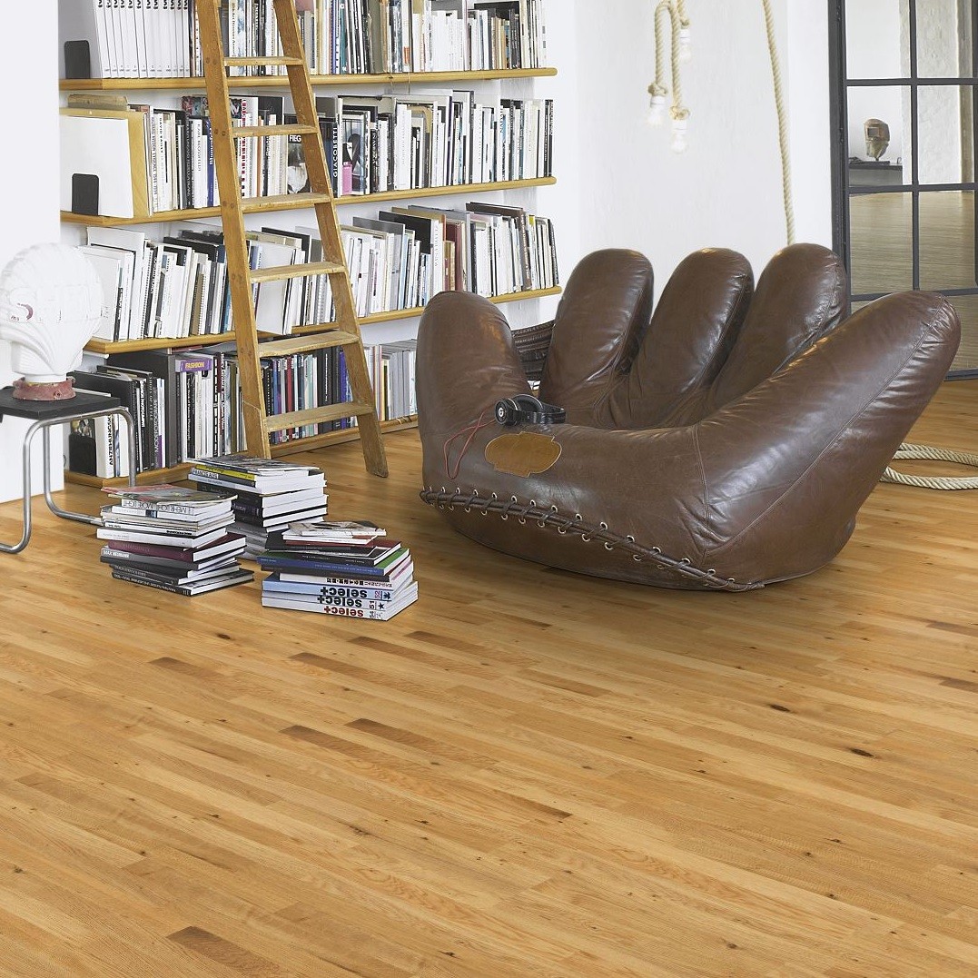Parkett Eiche Schiffsboden 3-Stab lackversiegelt | Basic 11-5 | 39 m²-4014809103455