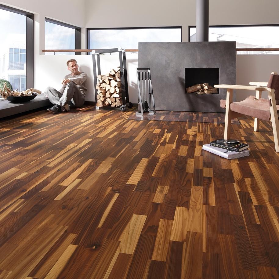 Parkett Douglasie kerngeräuchert 8108 Schiffsboden 3-Stab gebürstet geölt | PC 300 | 13,5 m²-4011138524395