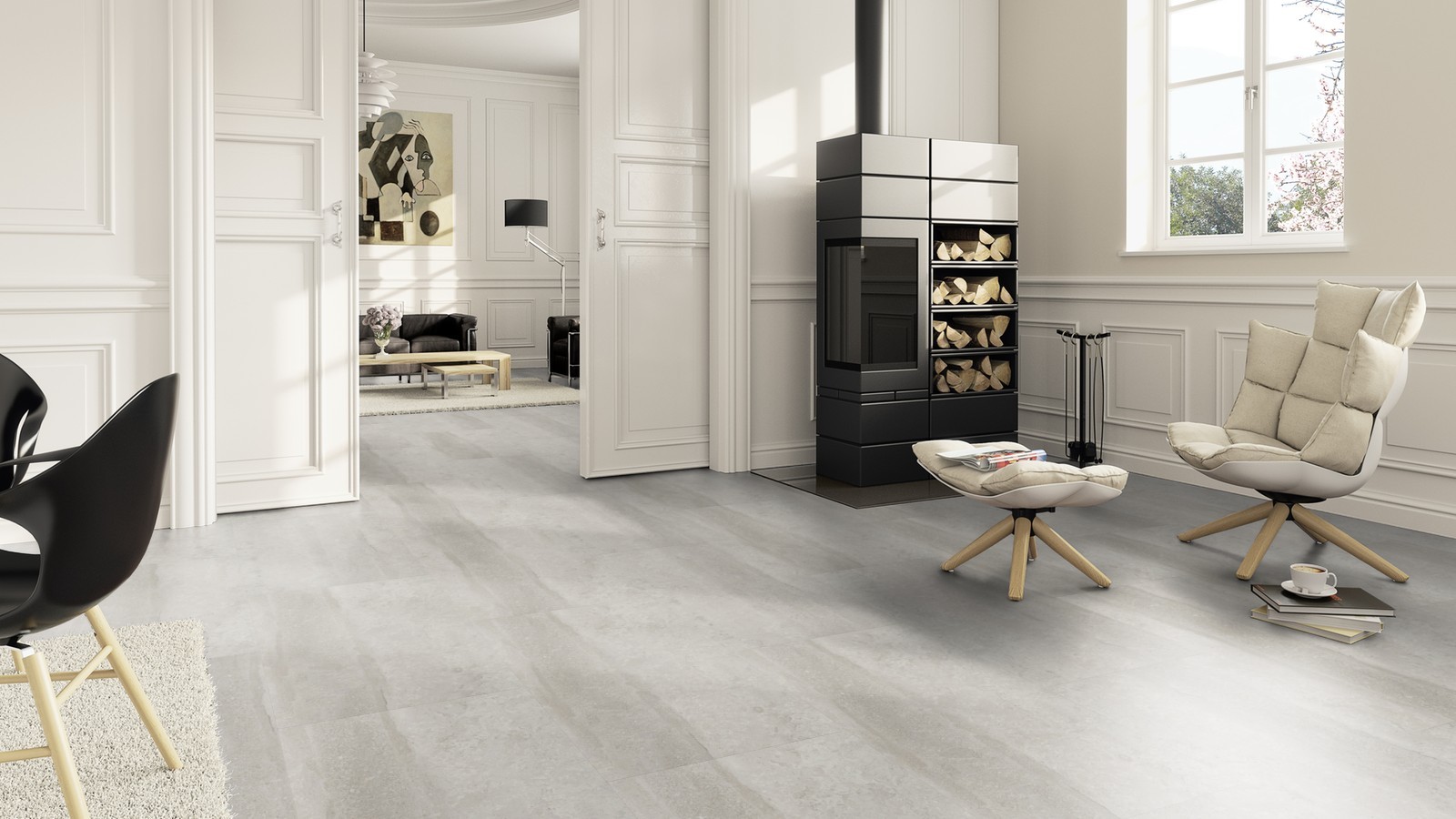 TER HÜRNE Vinylboden Stein Lucca weiß J01 | Stone Choice Compact | 23,5 m²-4012853128646