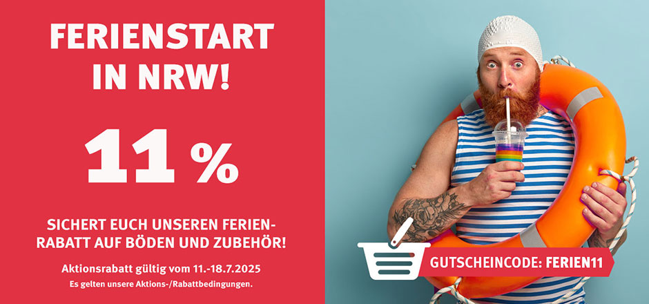 Aktion Ferienstart NRW mit 11% sortimentsweitem Rabatt