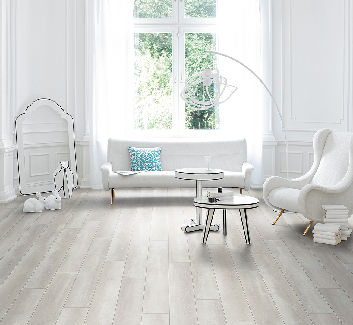 PARADOR Laminat Eiche Vintage weiß Landhausdiele 4-seitige V-Fuge | Classic 1050 | 29 m²-4014809172451