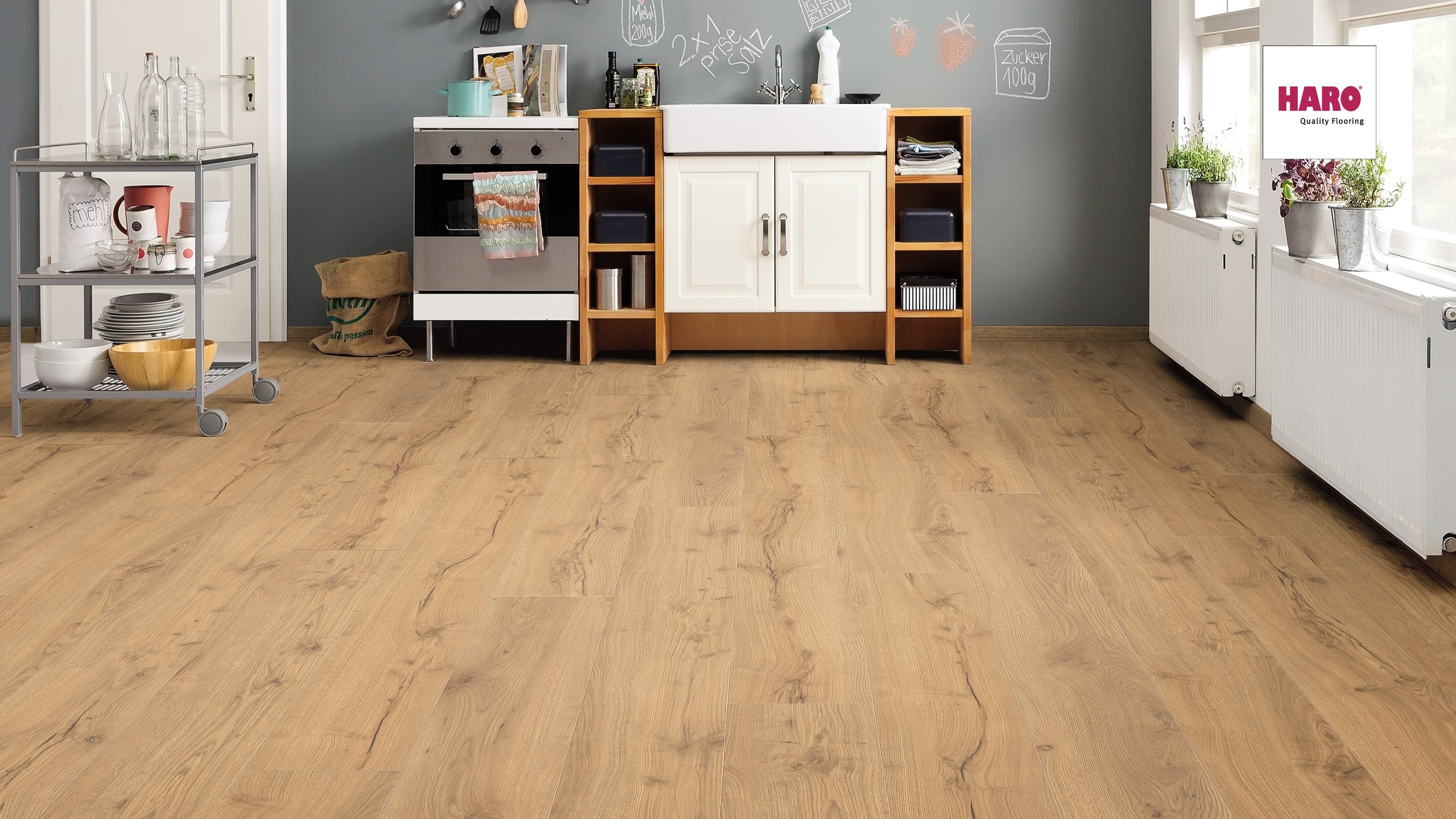 HARO Laminat Alpineiche Natur authentic matt Landhausdiele | Tritty 100 Gran Via | 2.Wahl-4018427325756