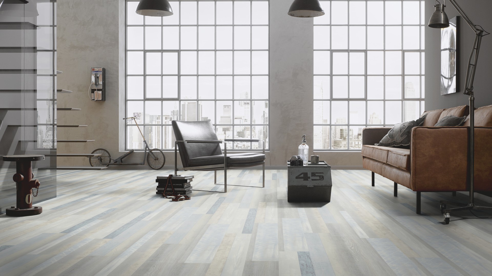 TER HÜRNE Design-Vinylboden Eiche Vancouver grau Mehrstab F06 | Pure Choice Compact | 8 m²-4012853128516
