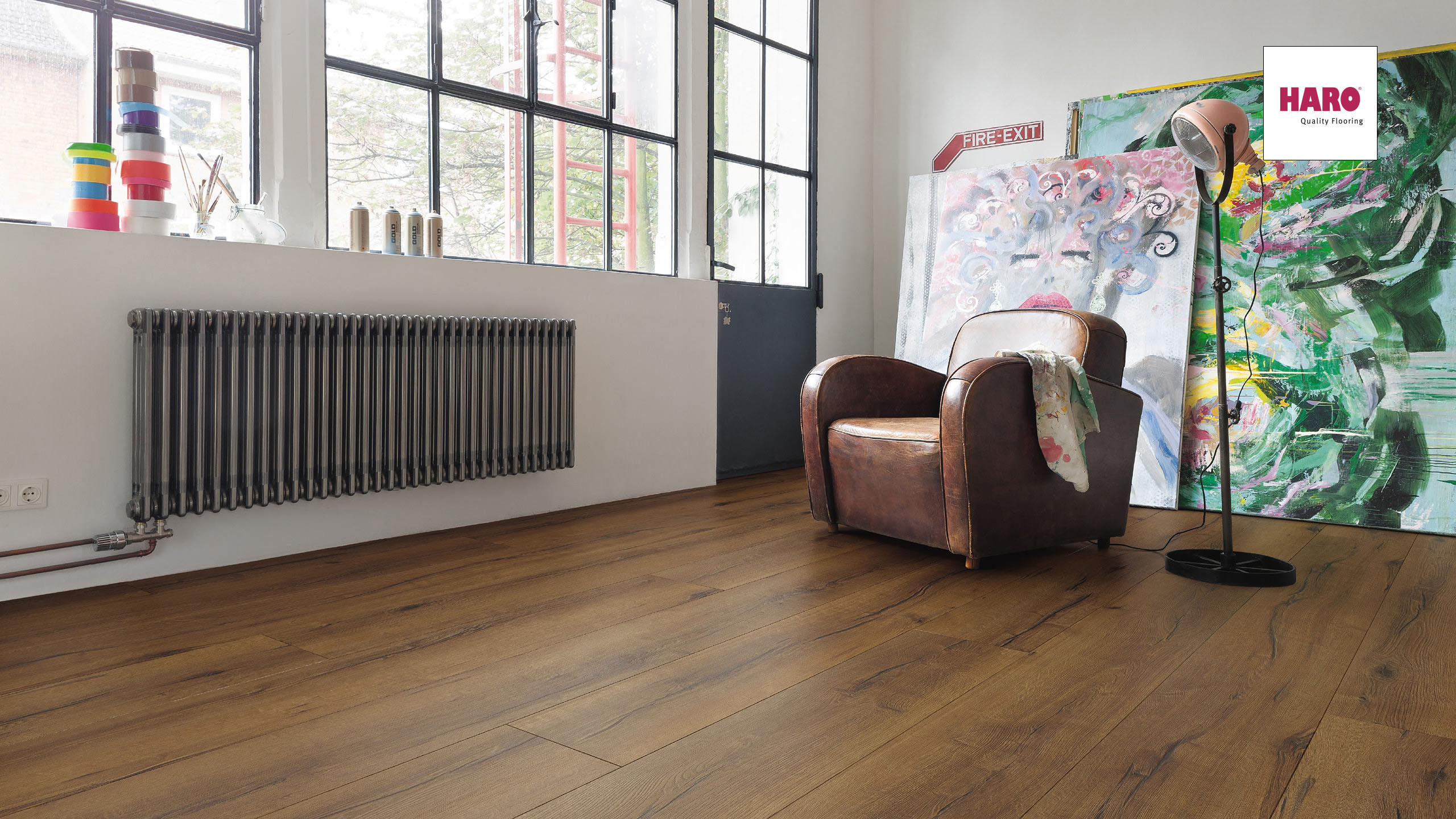 HARO Laminat Eiche italica geräuchert authentic Landhausdiele | Tritty 100 Gran Via | 2.Wahl | 20 m²-4018427349837