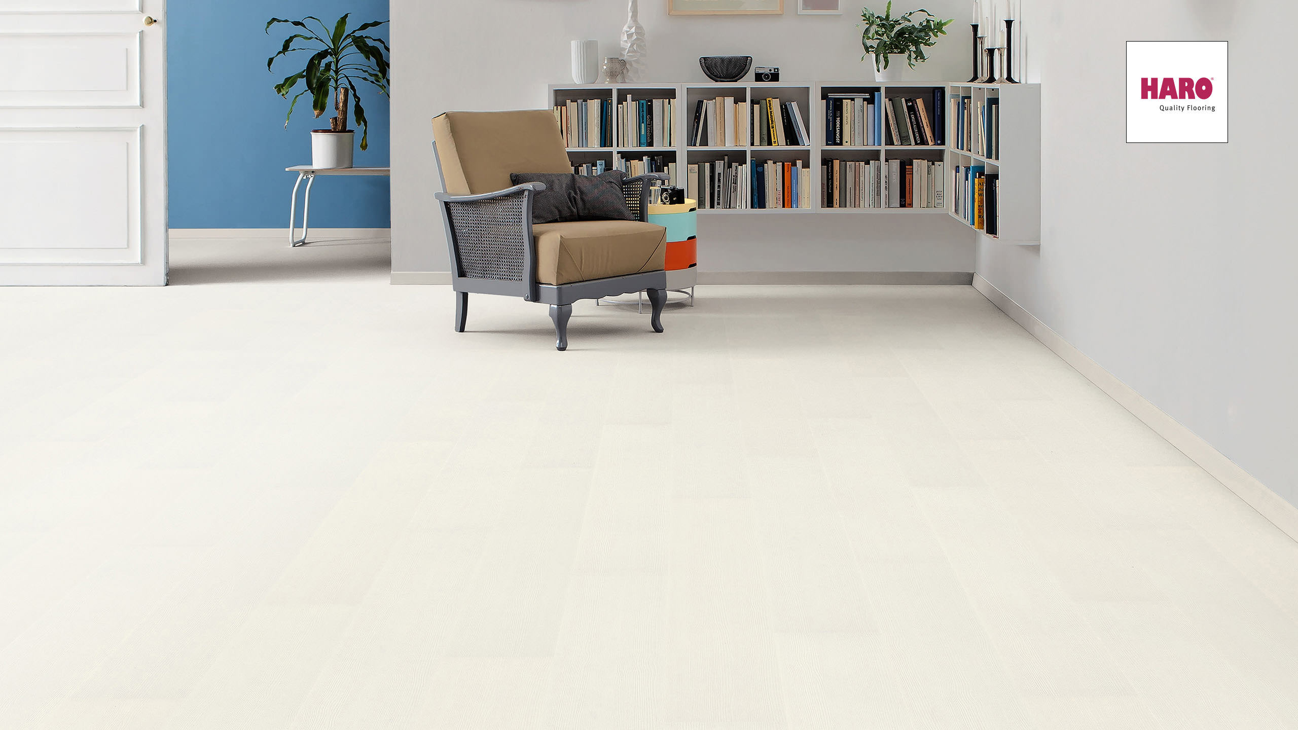 HARO Laminat Minimal White strukturiert Landhausdiele | Tritty 100 | 2.Wahl-4018427349813