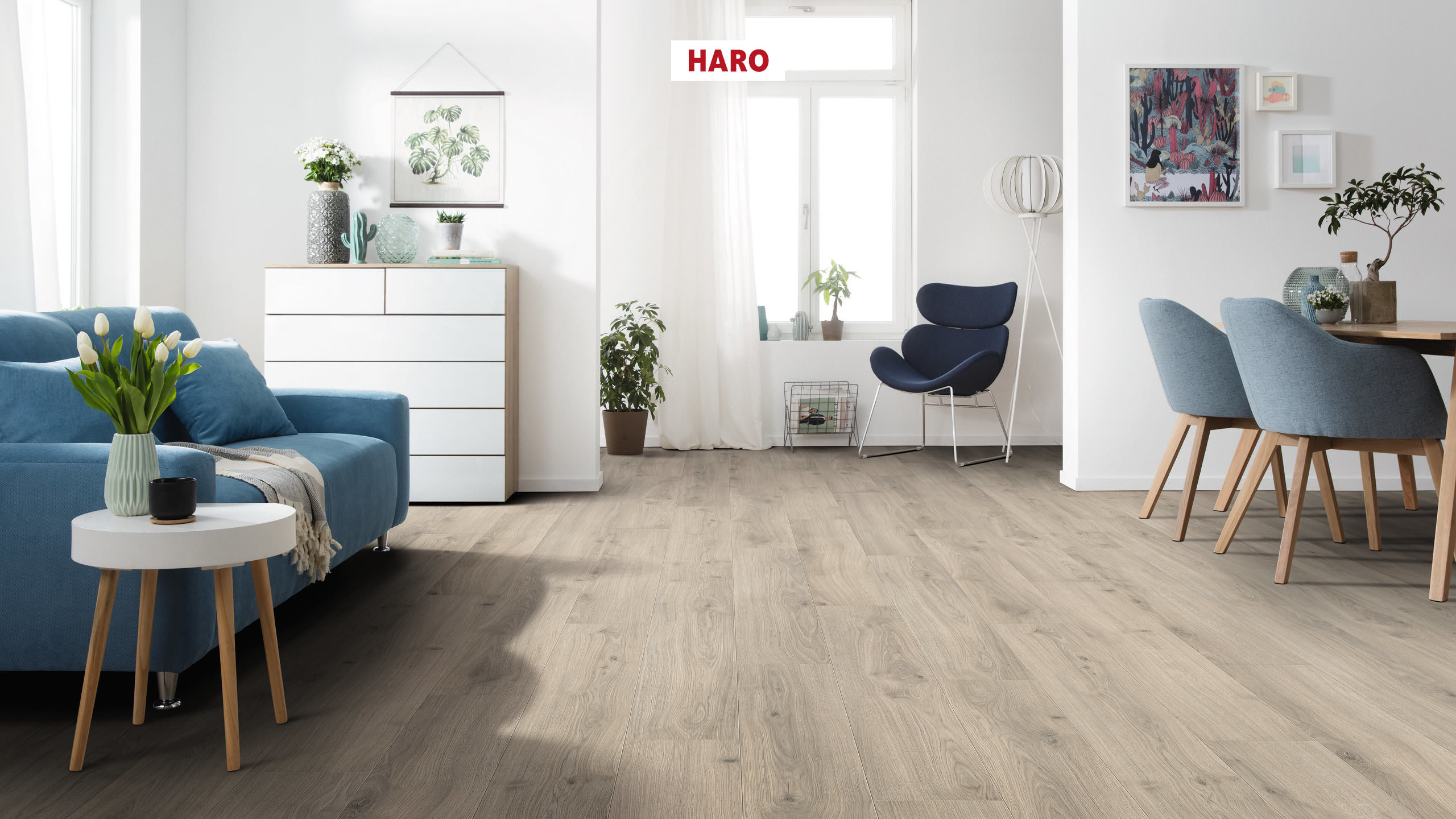 HARO Laminat Eiche Emilia samtgrau authentic soft Landhausdiele 4V | Tritty 100 | 2. Wahl | 15,5 m²-4018427448059 HARO Laminat Eiche Emilia samtgrau authentic soft Landhausdiele 4V | Tritty 100 | 2. Wahl | 15,5 m²-4018427448059