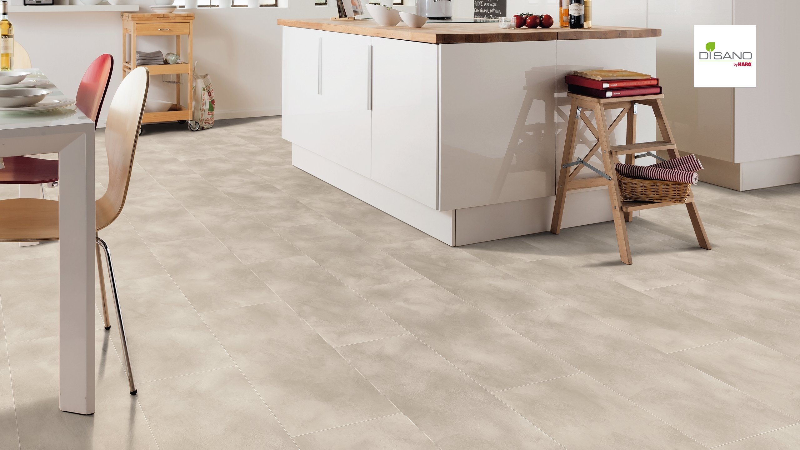 HARO Designboden Piazza 4V Beton hell Steinstruktur | DISANO SmartAqua | 2. Wahl | 10 m²-4018427443221