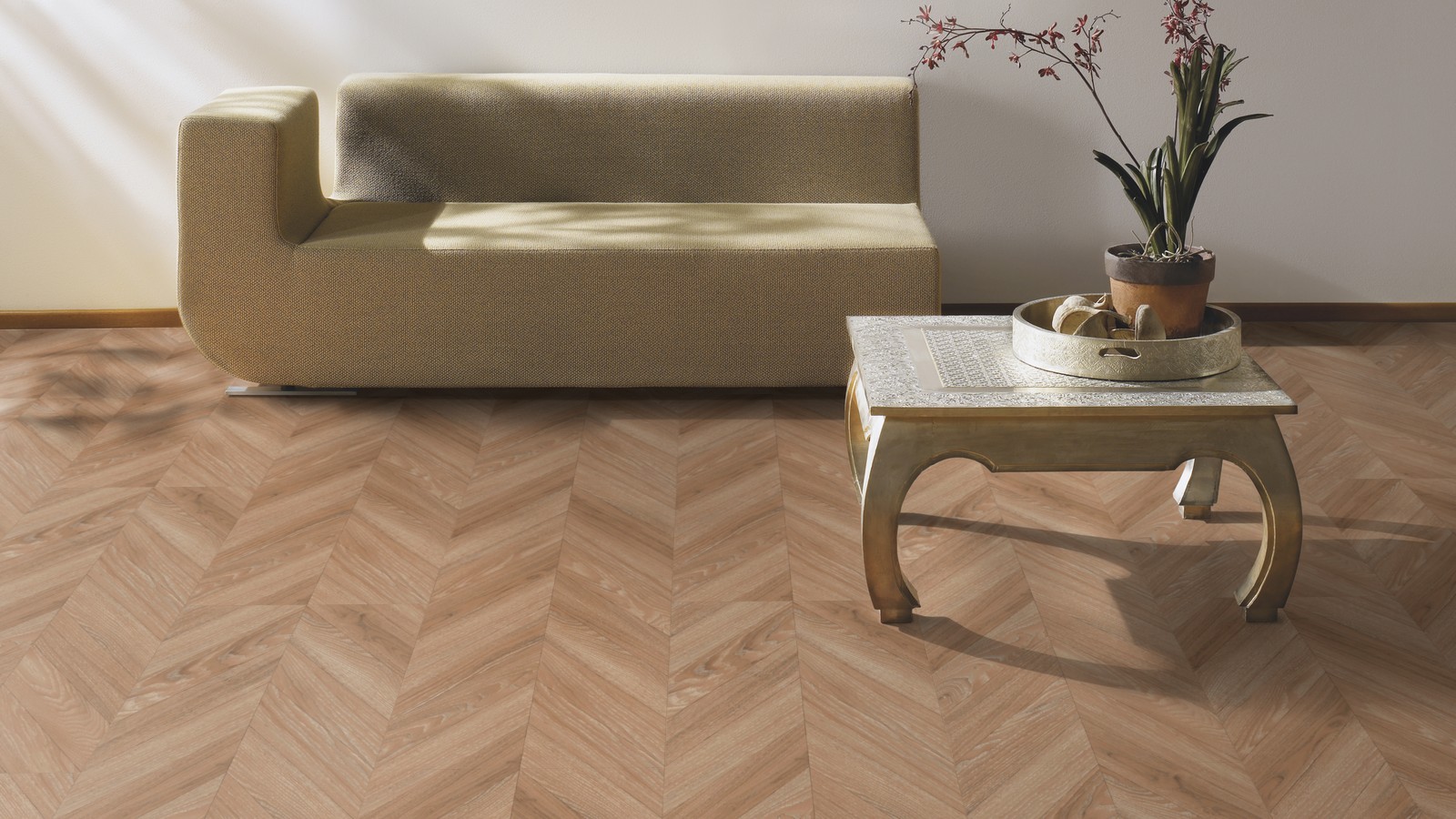 TER HÜRNE Vinylboden Eiche Oakland braun Fischgrät J12 | Stone Choice | 17 m²-4012853128677