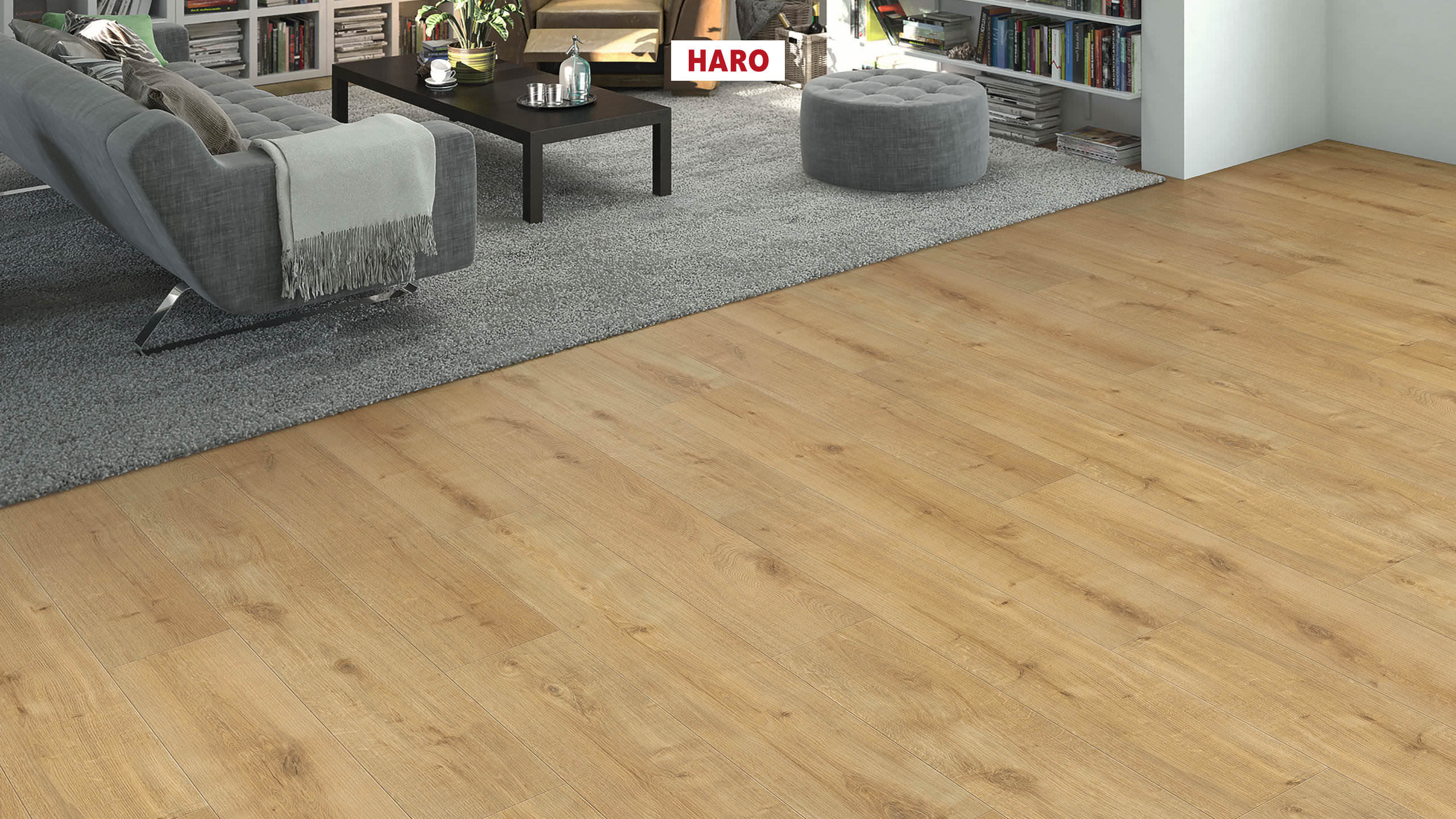 HARO Laminat Eiche Siena puro strukturiert matt Landhausdiele | Sonderedition NKL31 | 11 m²-4018427438944