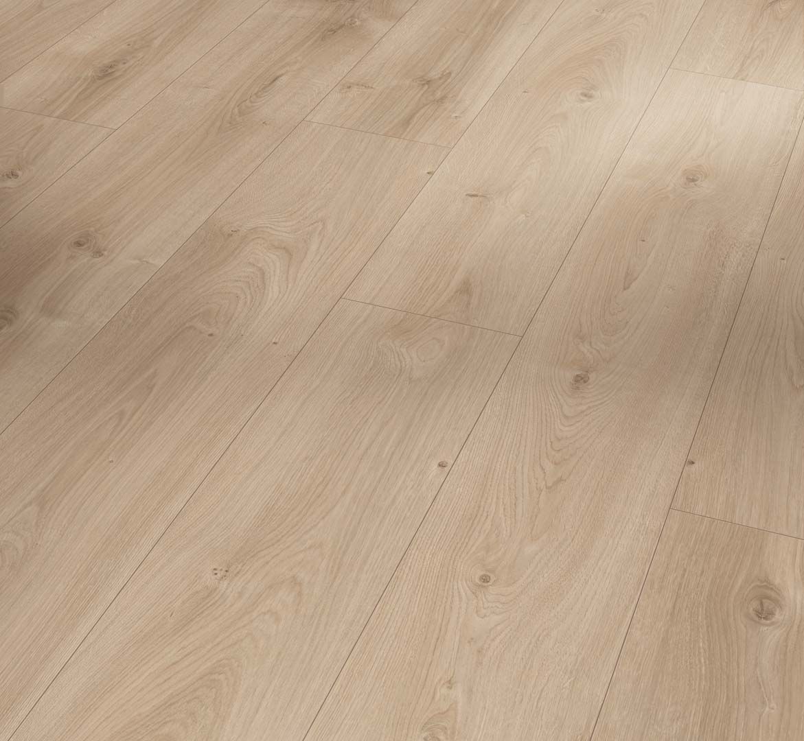 PARADOR Laminat Eiche hell geschliffen Landhausdiele 4-seitige Mini-V-Fuge | Euro Click-4014809226093