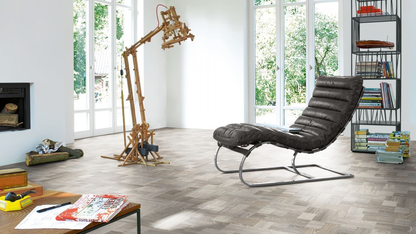 PARADOR Laminat Eiche Louvre gekälkt 4-seitige Mini-V-Fuge | Trendtime 4 | 25 m²-4014809150619