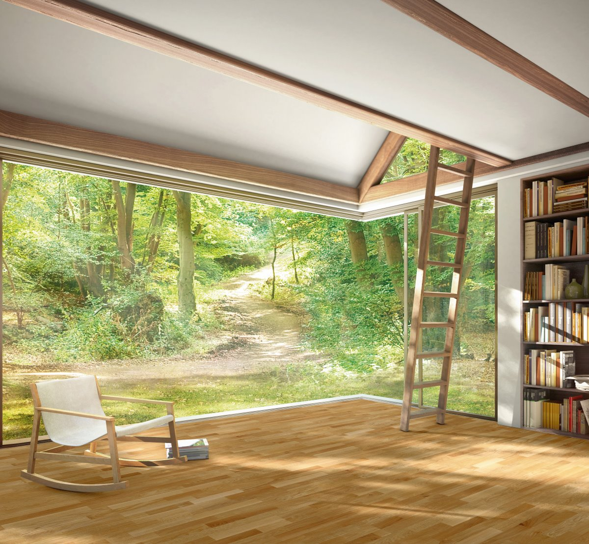 PARADOR Parkett Eiche Natur Schiffsboden 3-Stab lackversiegelt matt | Classic 3060 | 32 m²-4014809162100