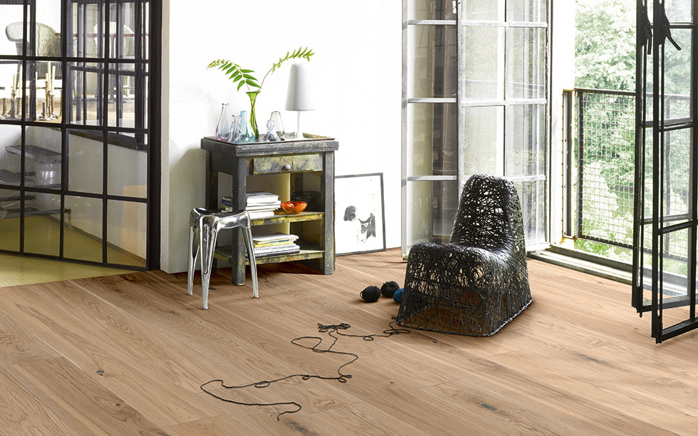 PARADOR Parkett Eiche Living Landhausdiele lackversiegelt matt weiß Minifase | Classic 3060-4014809162377