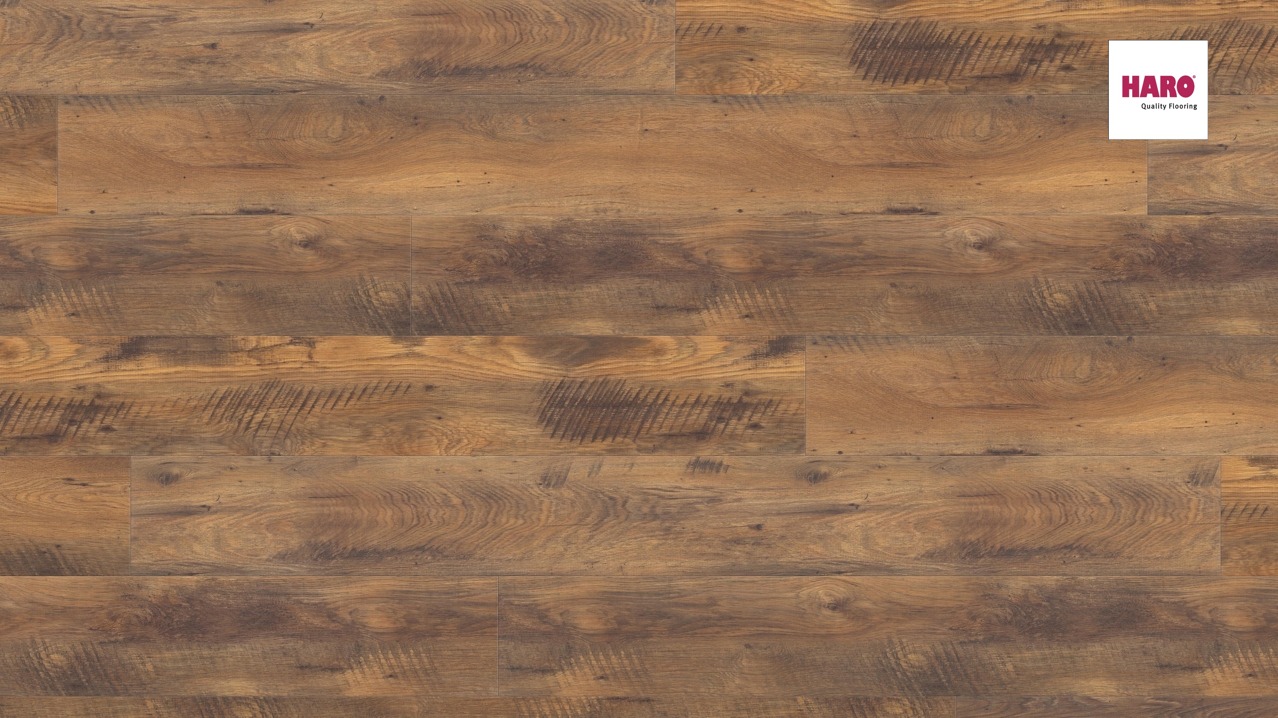 HARO Laminat Eiche Altholz strukturiert matt Landhausdiele | Tritty 100 Gran Via | 2.Wahl | 23 m²-4018427325794